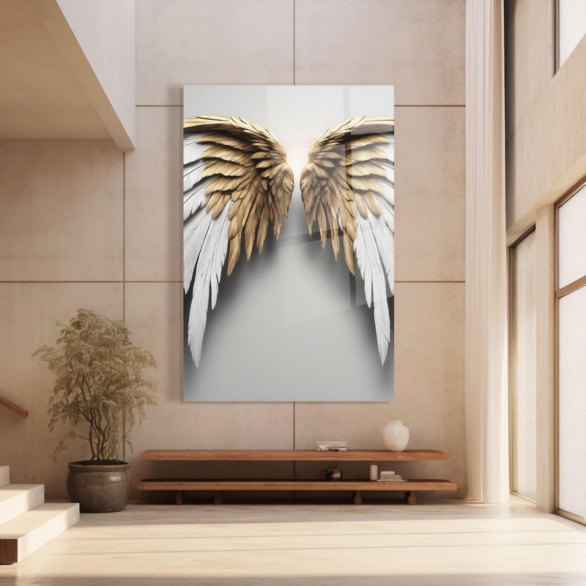 Стъклена картина Realistic Angel Wings mockup 8