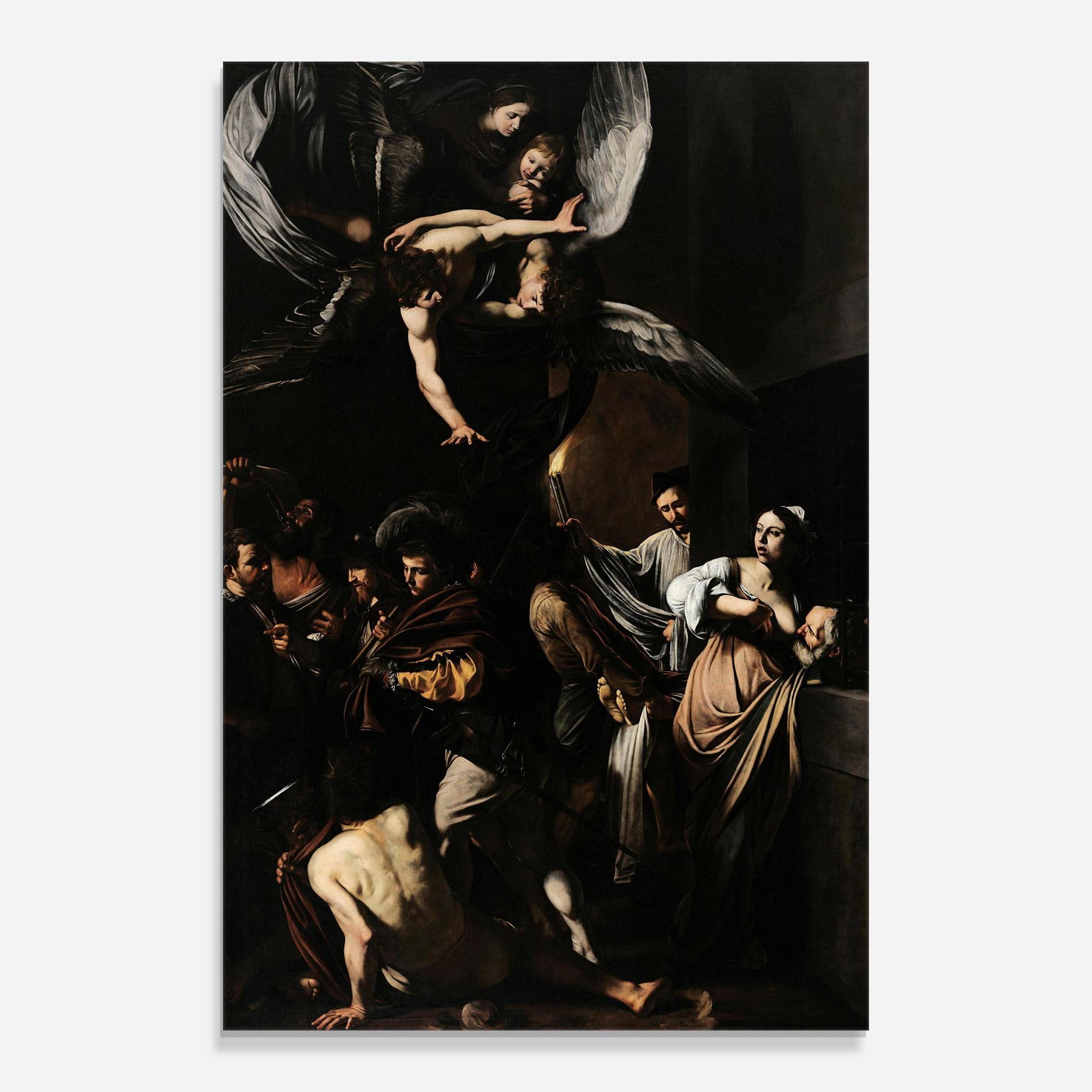 Стъклена картина Sette Opere Di Misericordia mockup 0