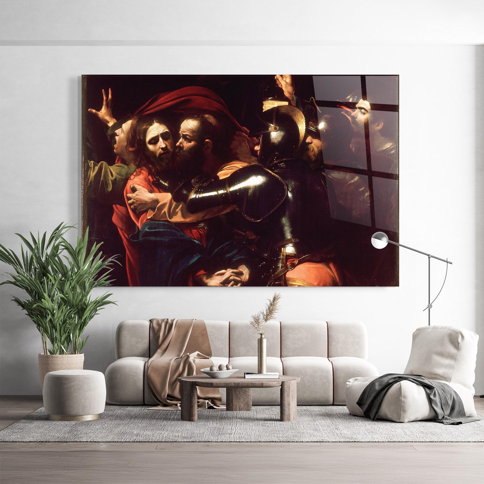 Стъклена картина The Taking Of Christ mockup 9