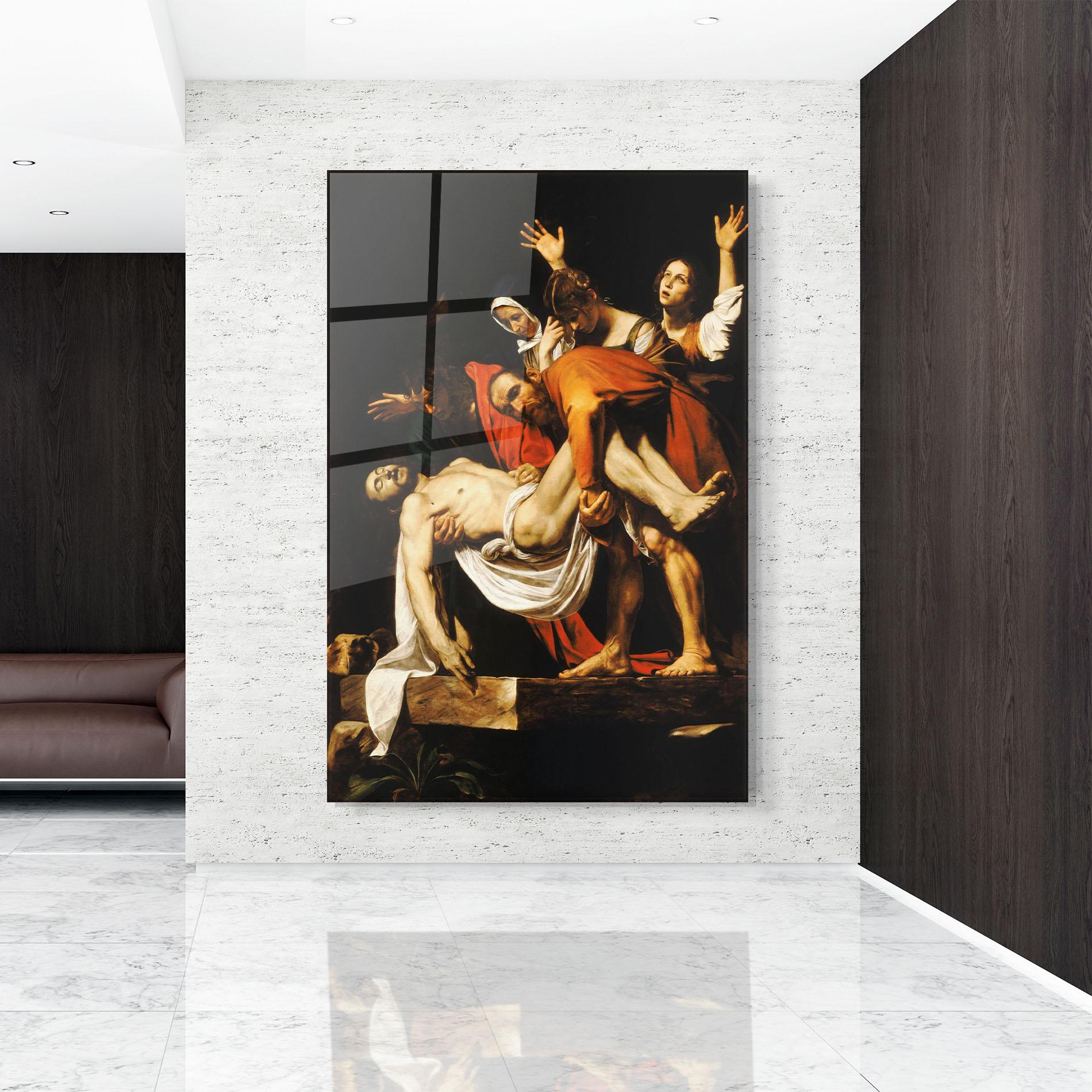 Стъклена картина The Entombment Of Christ mockup 9