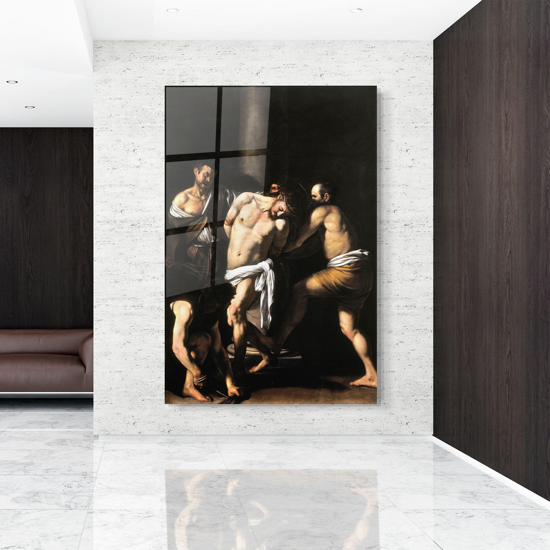 Стъклена картина The Flagellation Of Christ mockup 9