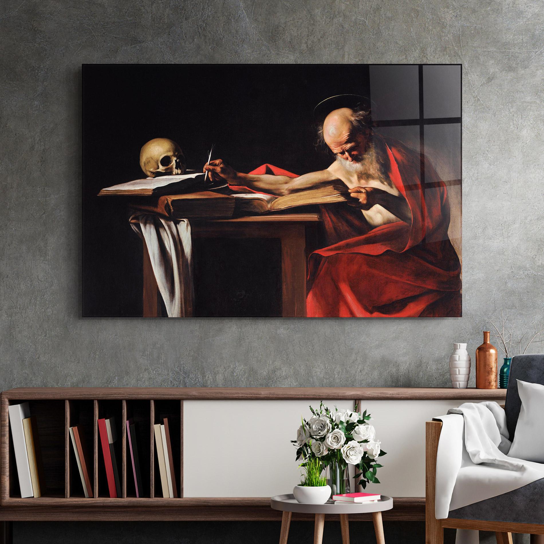 Стъклена картина Saint Jerome Writing mockup 2