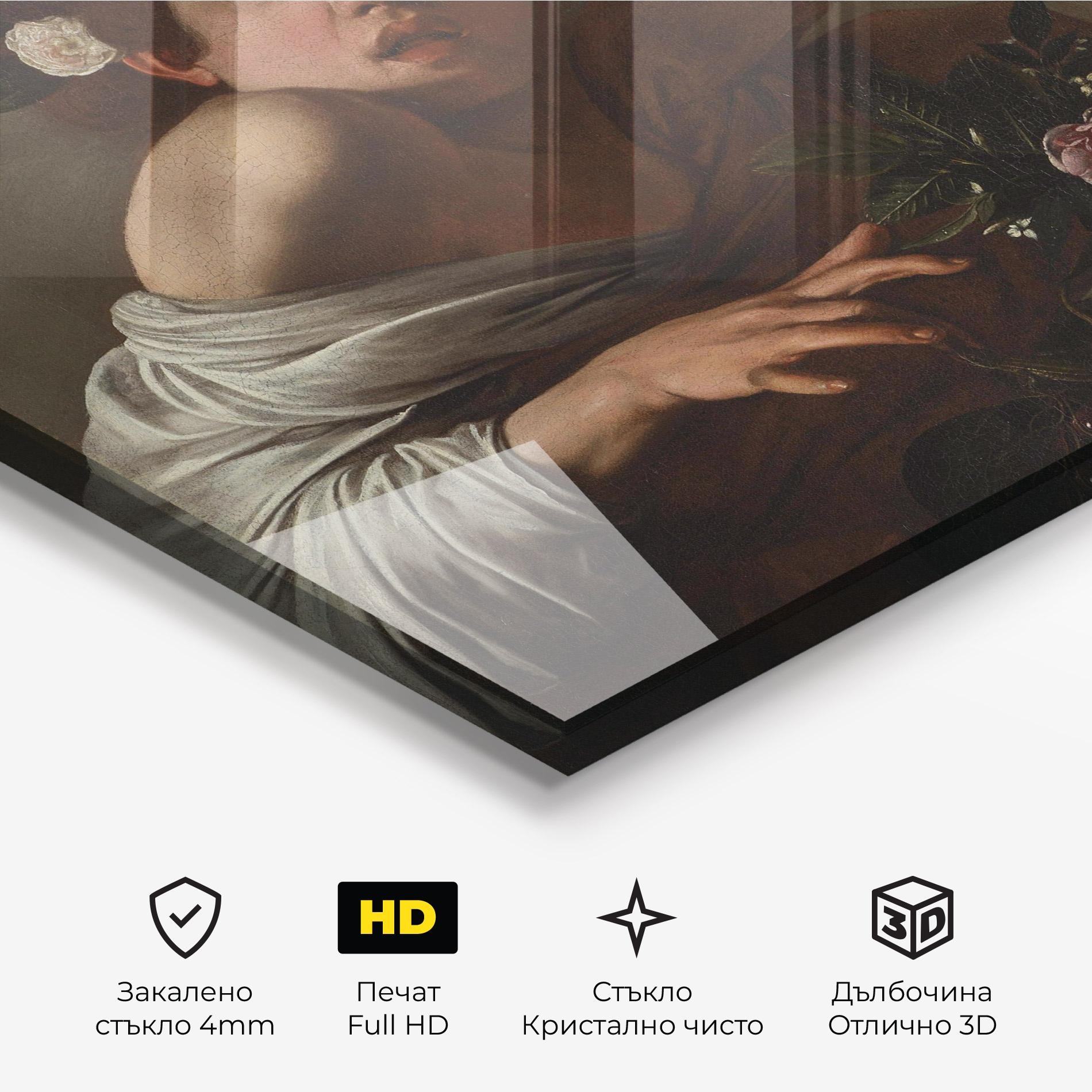 Стъклена картина Boy Bitten By A Lizard mockup 3