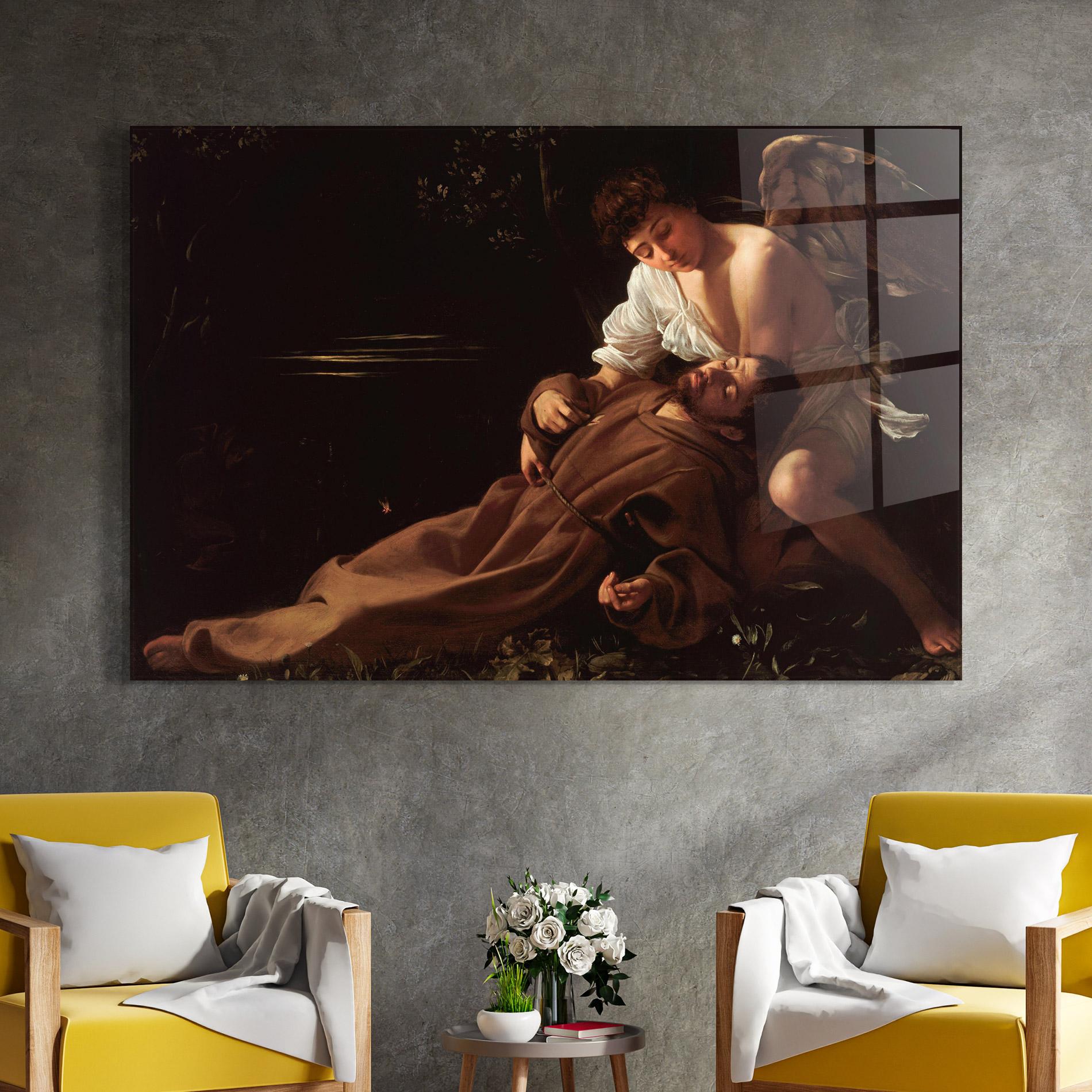 Стъклена картина Francis Of Assisi In Ecstasy mockup 4