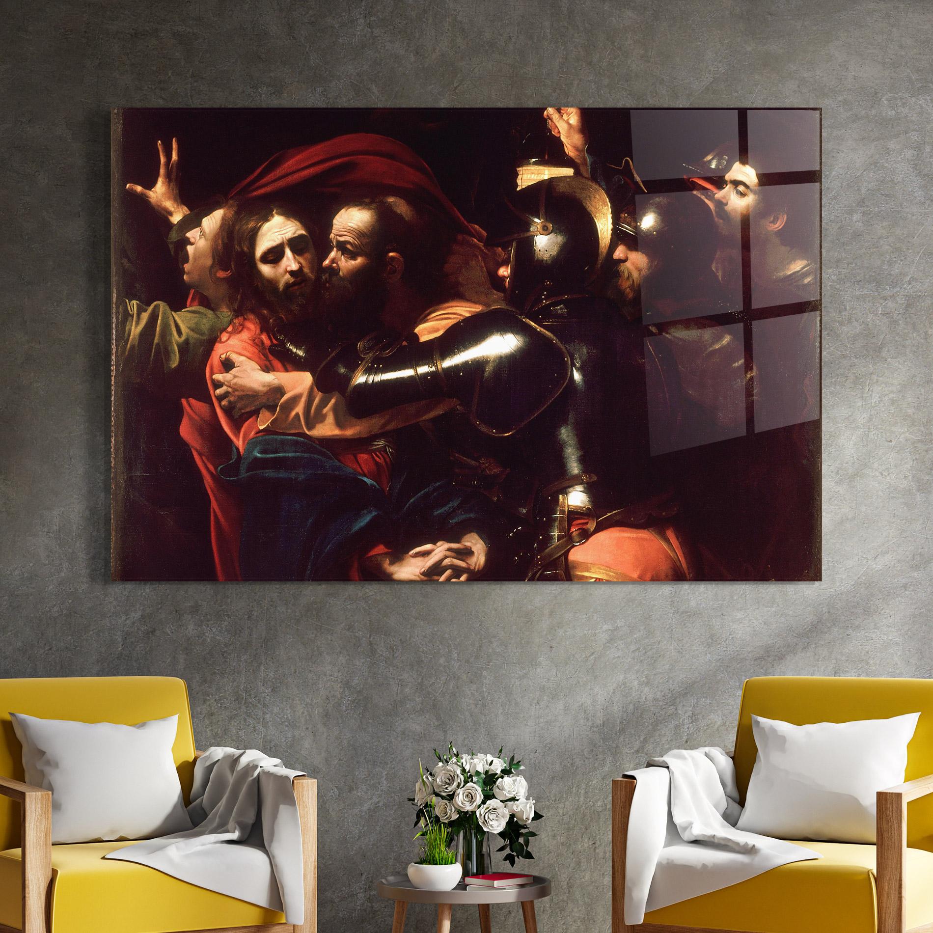 Стъклена картина The Taking Of Christ mockup 4