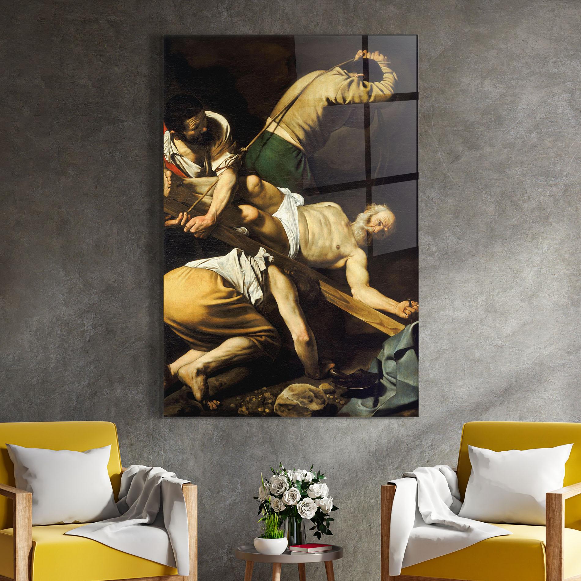 Стъклена картина Crucifixion Of Saint Peter mockup 4