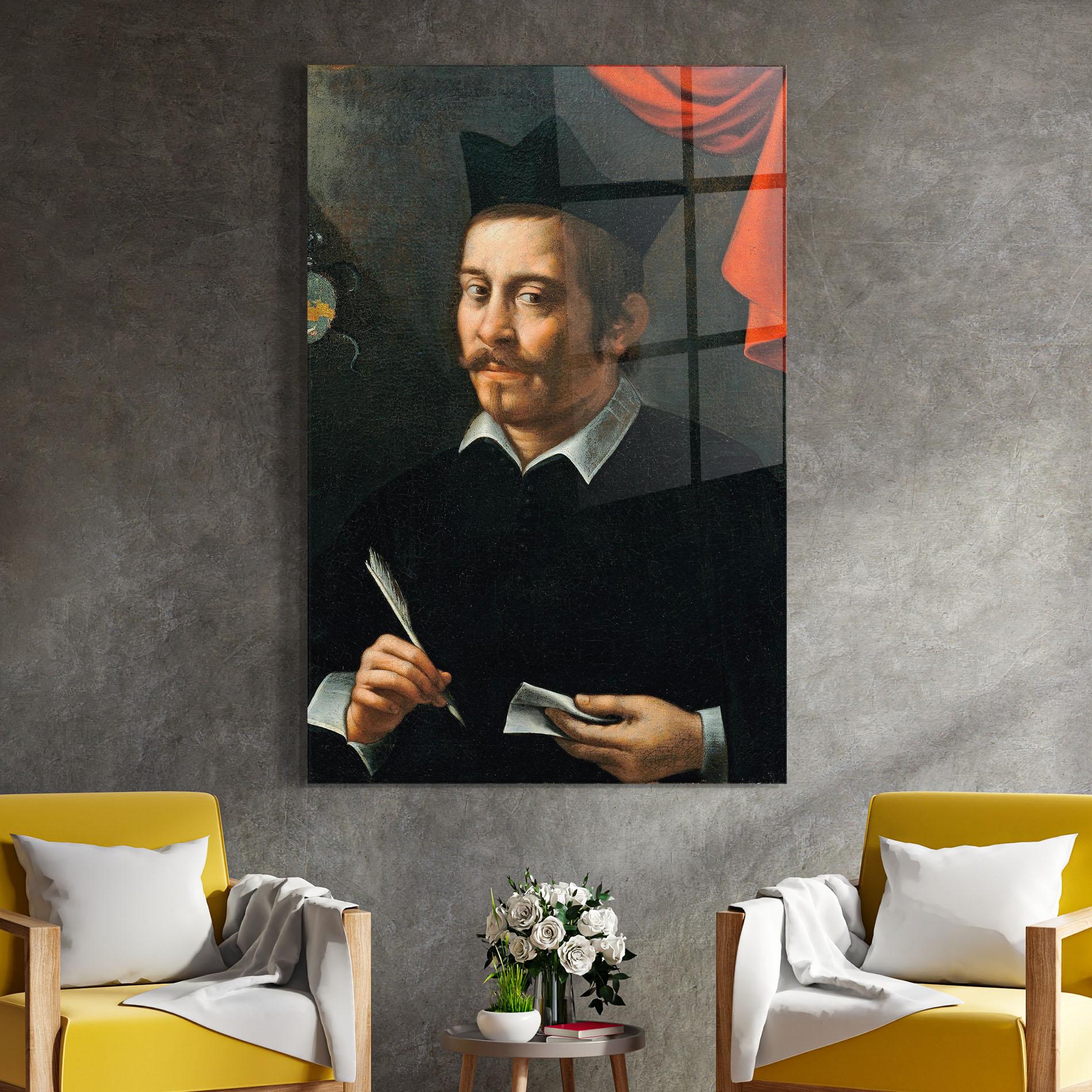 Стъклена картина Portrait Of A Prelate mockup 4