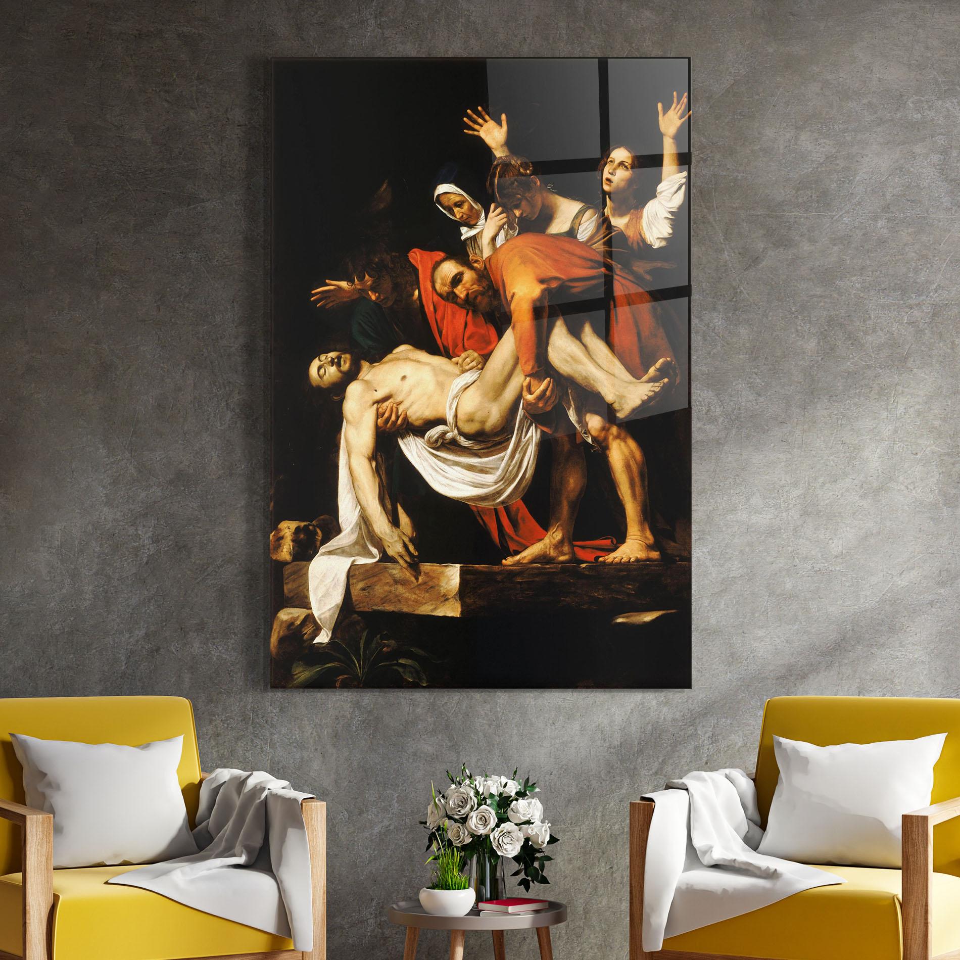 Стъклена картина The Entombment Of Christ mockup 4