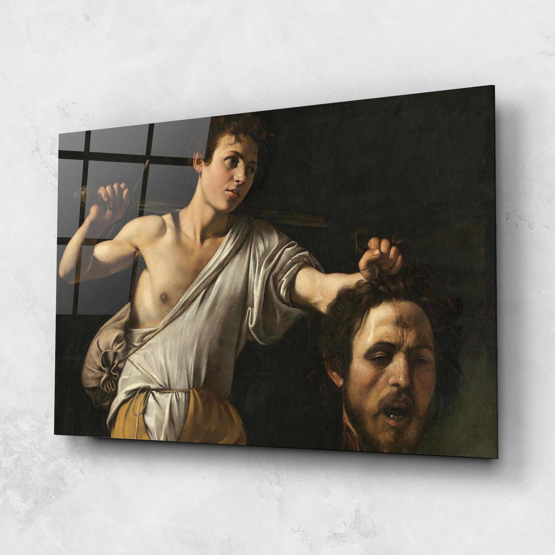 Стъклена картина The Head Of Goliath mockup 1