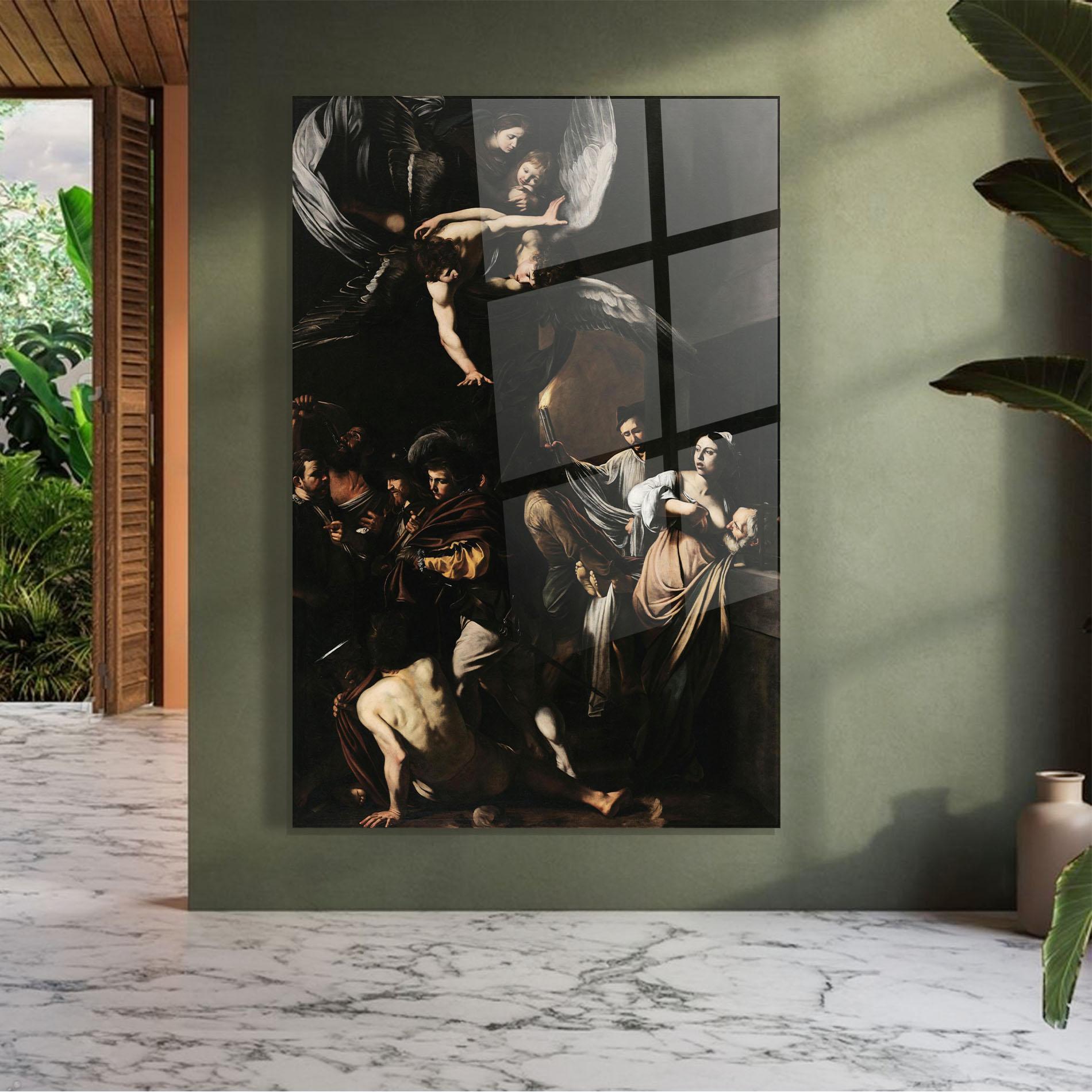 Стъклена картина Sette Opere Di Misericordia mockup 7