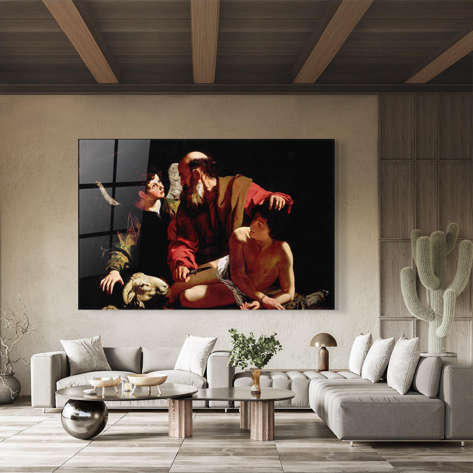 Стъклена картина Sacrifice Of Isaac mockup 8