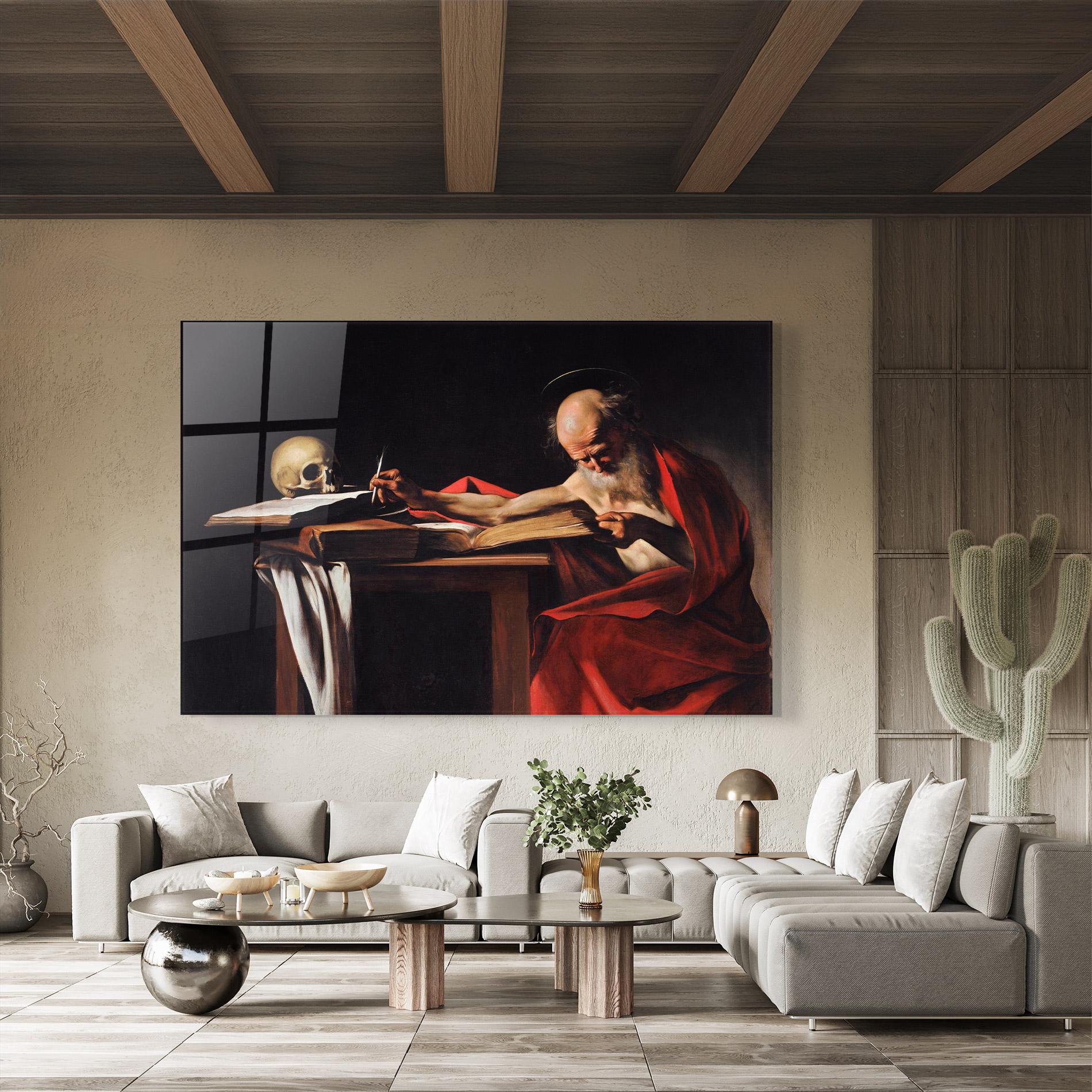 Стъклена картина Saint Jerome Writing mockup 8