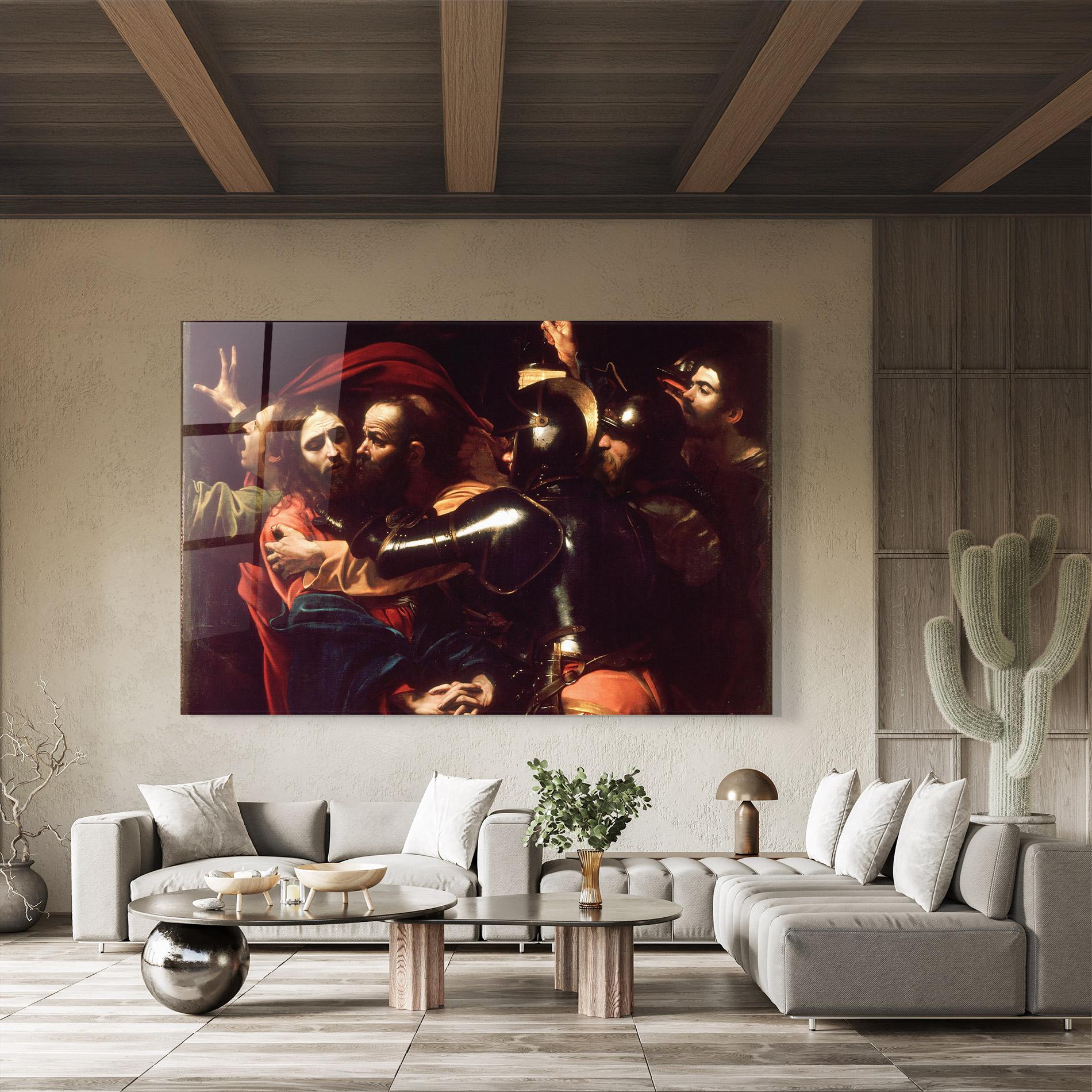 Стъклена картина The Taking Of Christ mockup 8