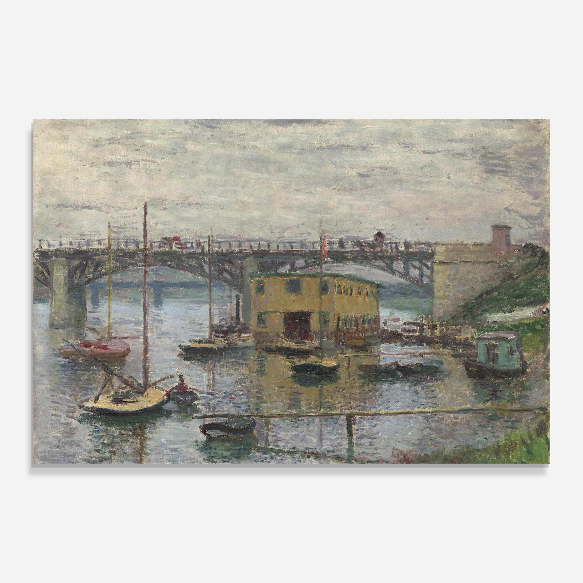 Стъклена картина Bridge At Argenteuil Monet mockup 0