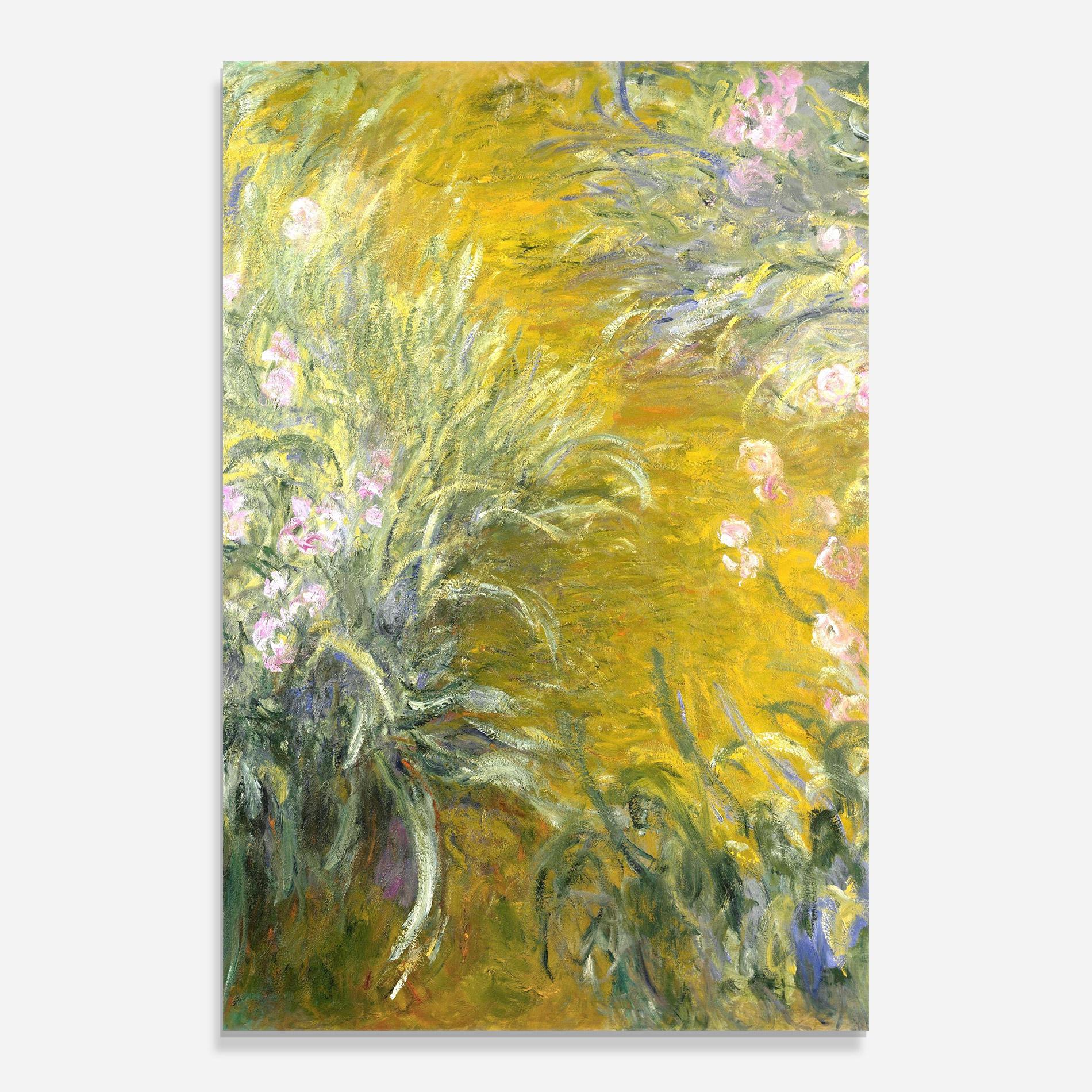 Стъклена картина Path Through The Irises mockup 0