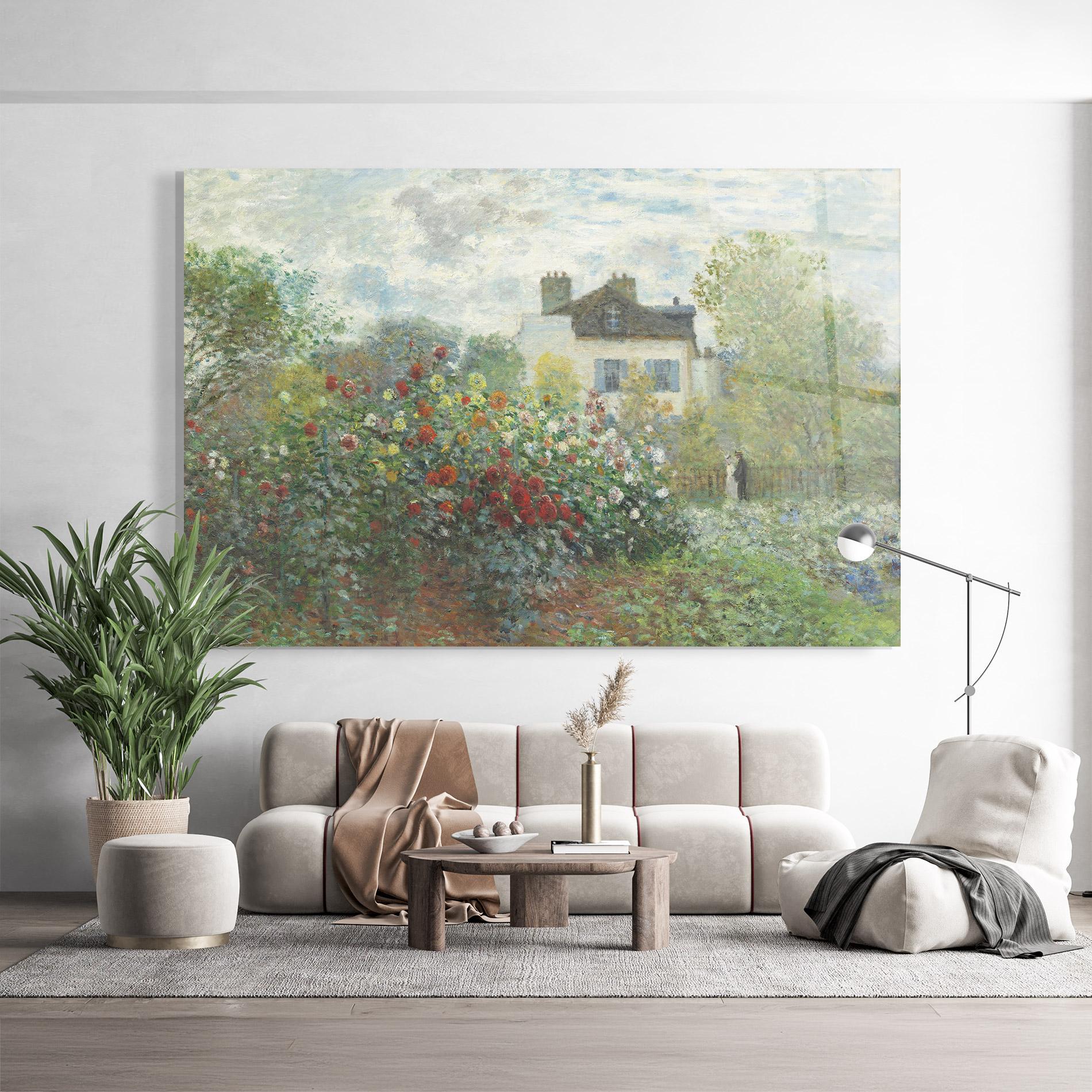 Стъклена картина Garden In Argenteuilt mockup 9