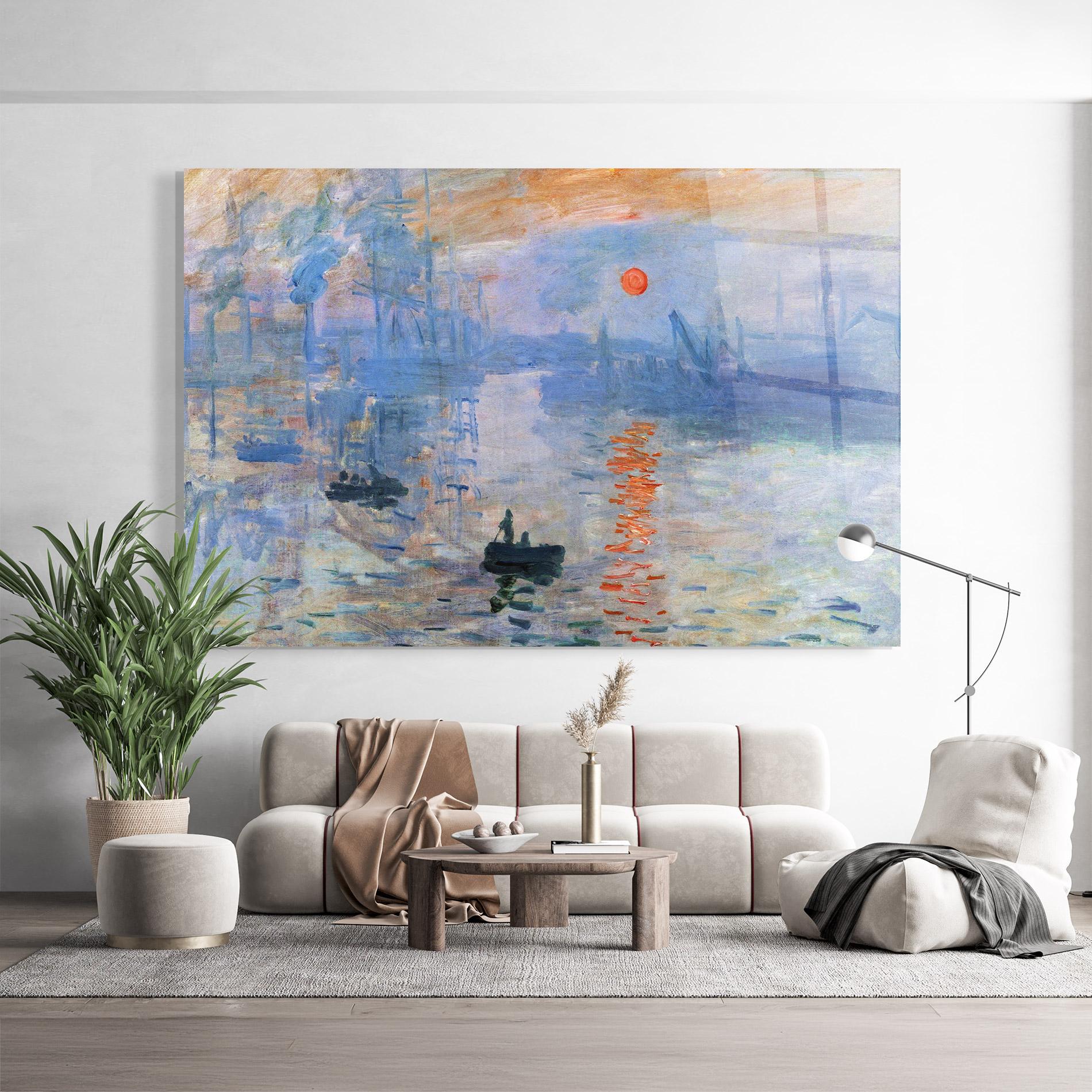 Стъклена картина Monet Impressionist mockup 9