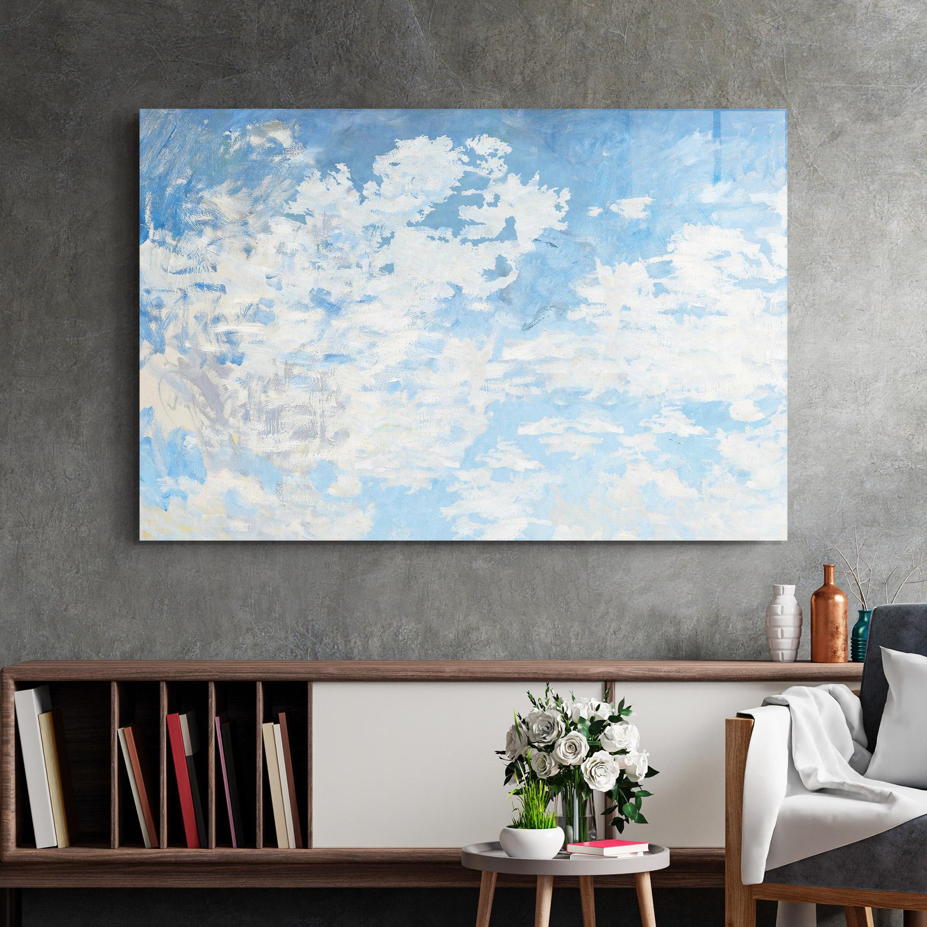 Стъклена картина Clouds Monet mockup 2