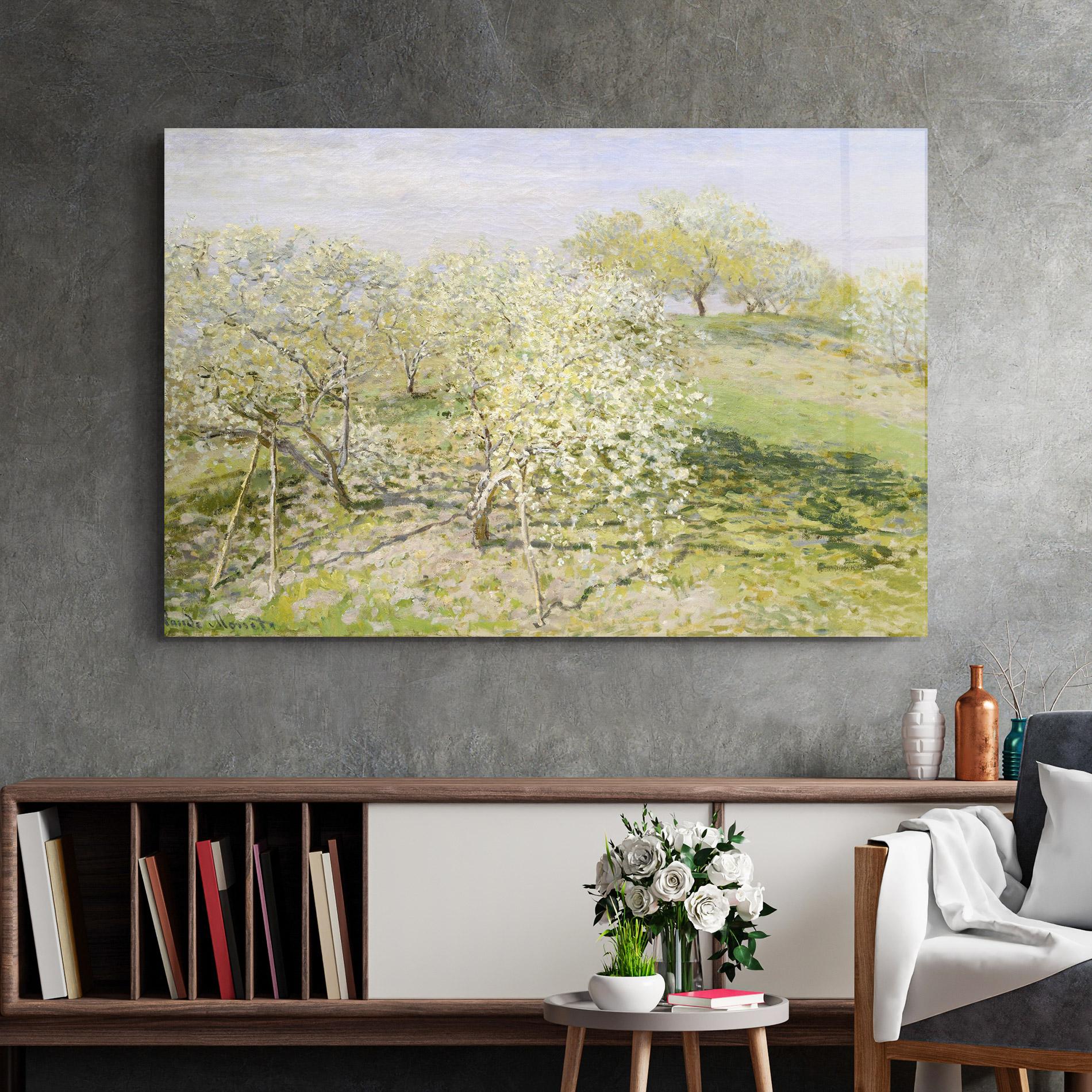 Стъклена картина Fruit Trees In Bloom mockup 2