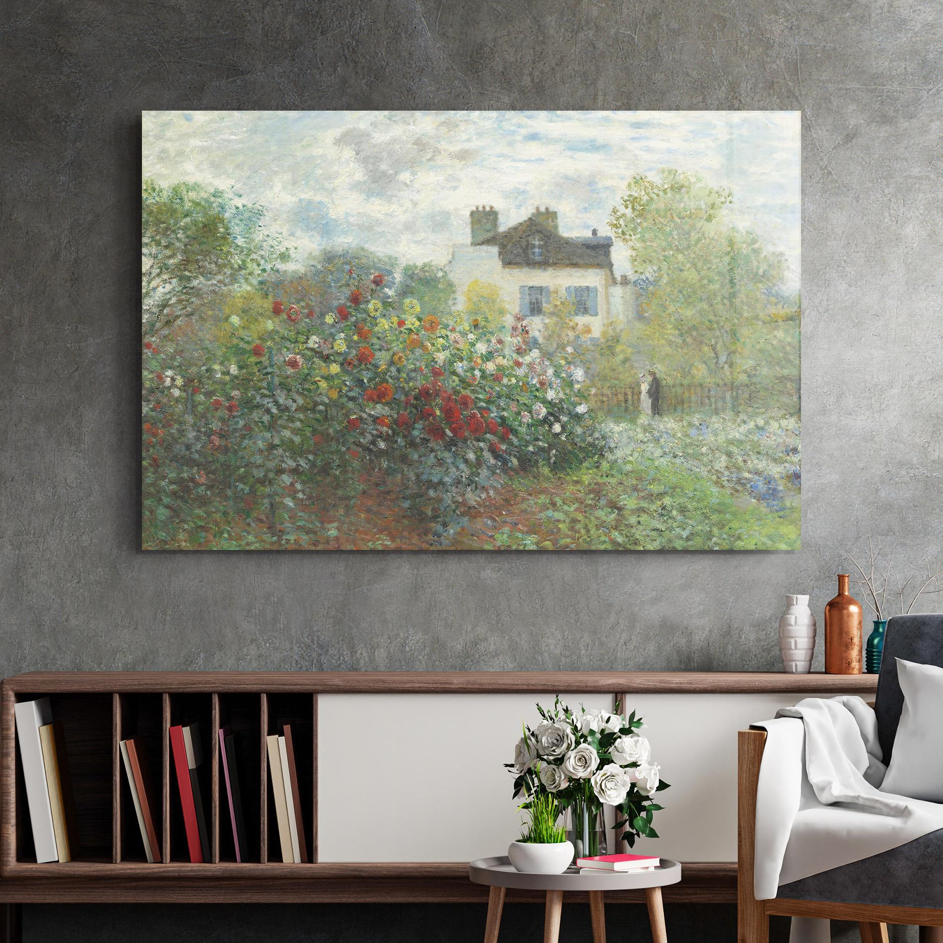 Стъклена картина Garden In Argenteuilt mockup 2