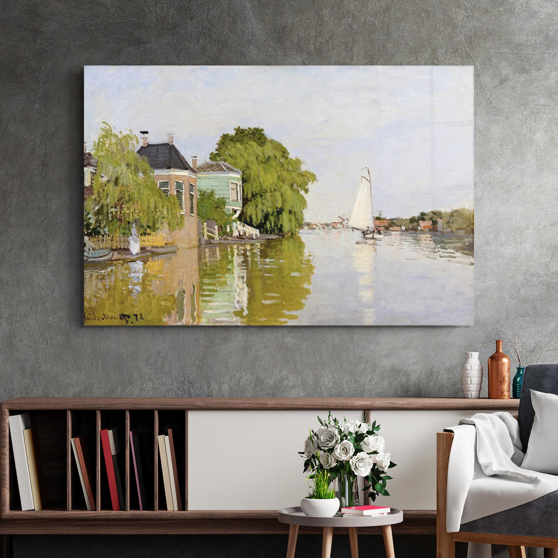 Стъклена картина Houses On The Achterzaan mockup 2