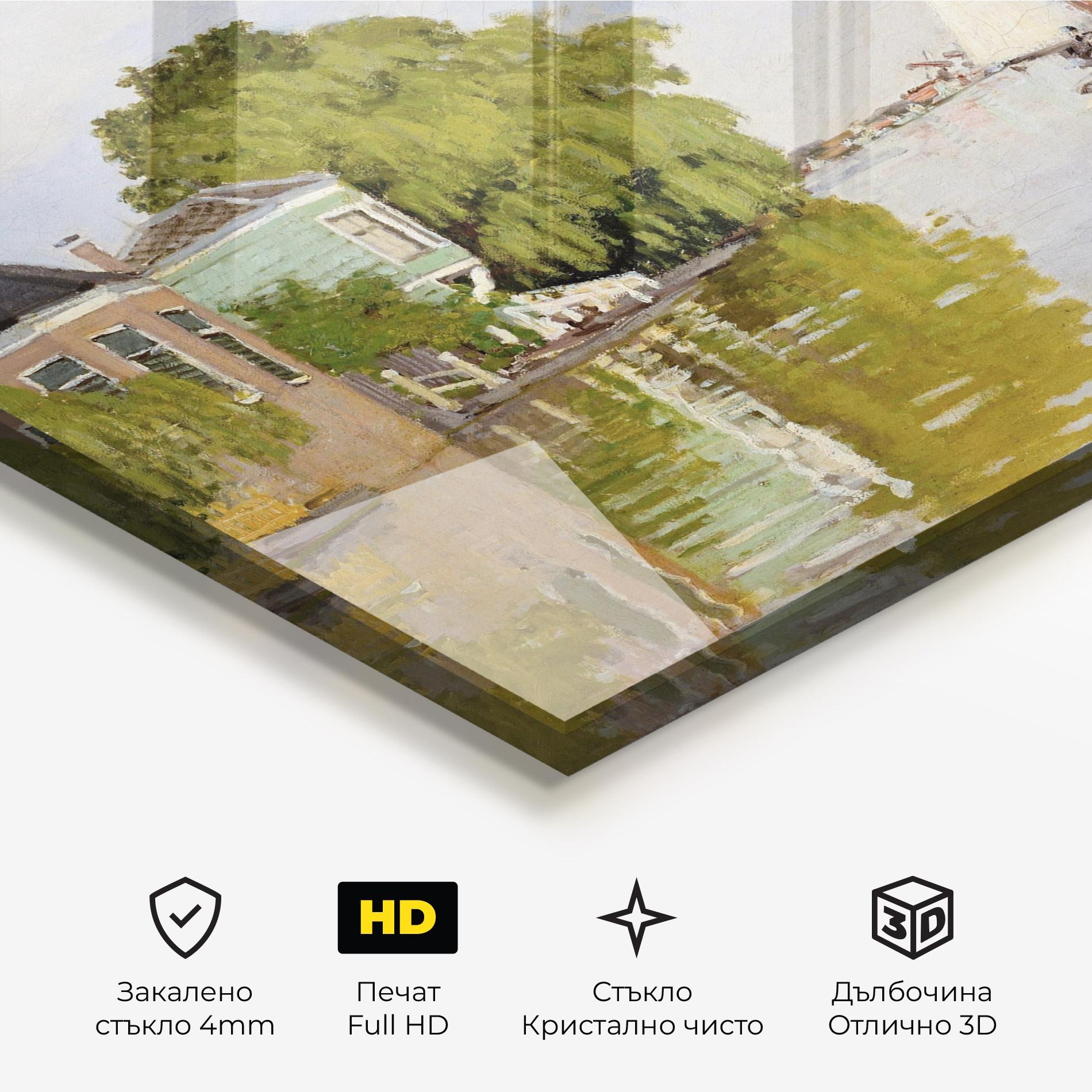 Стъклена картина Houses On The Achterzaan mockup 3