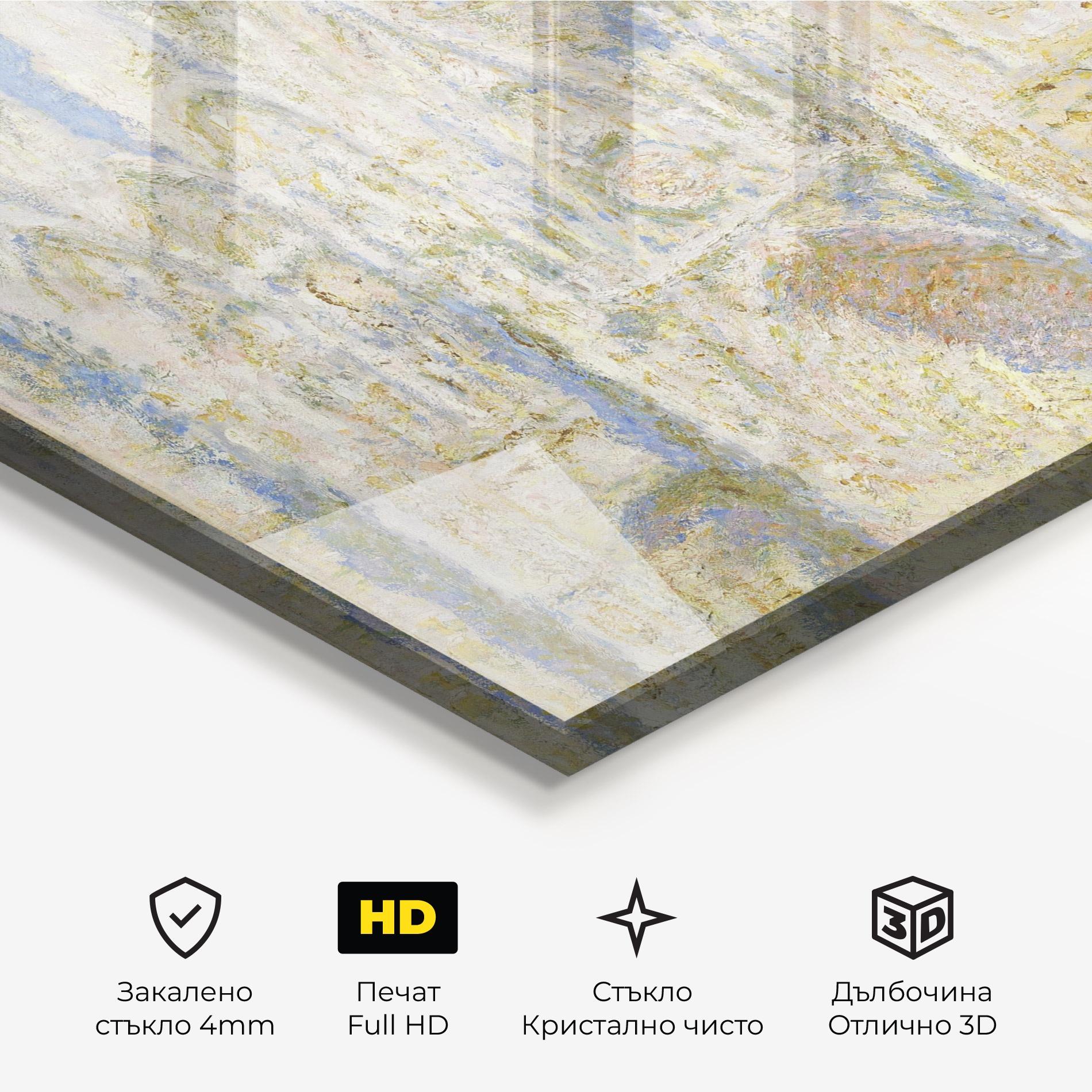 Стъклена картина Rouen Cathedral mockup 3