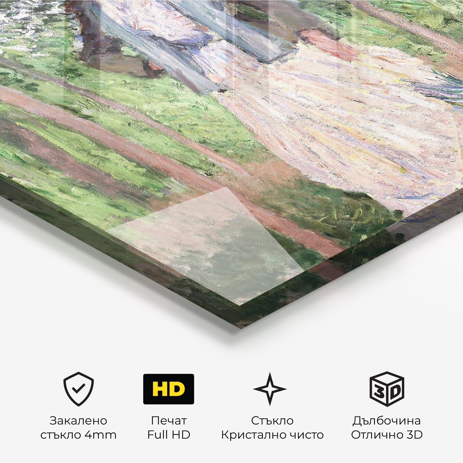 Стъклена картина The Stroller mockup 3