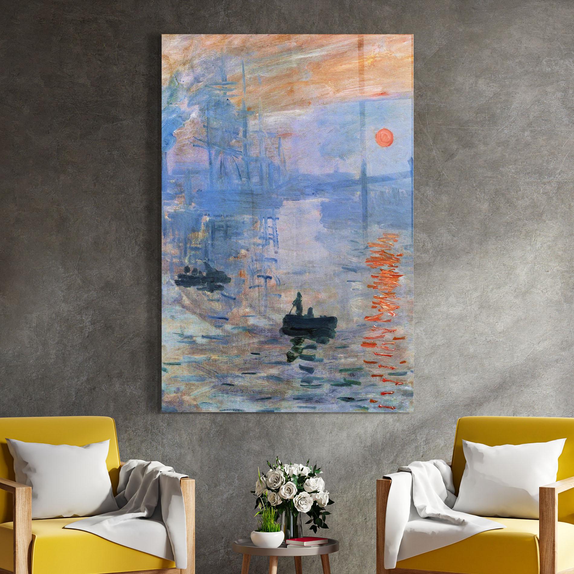 Стъклена картина Sunrise Painting mockup 4