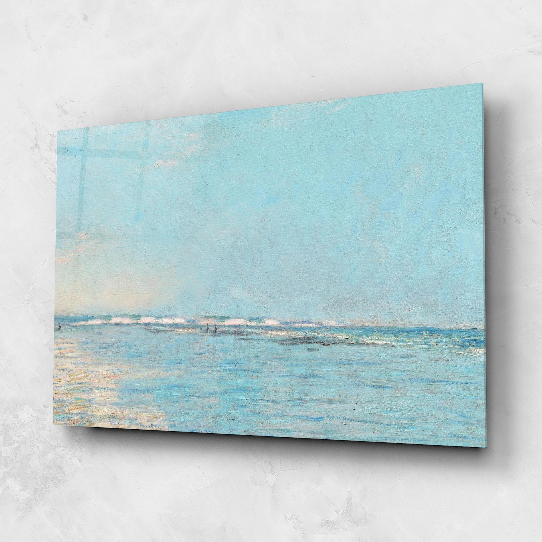 Стъклена картина Monet's Beach mockup 1