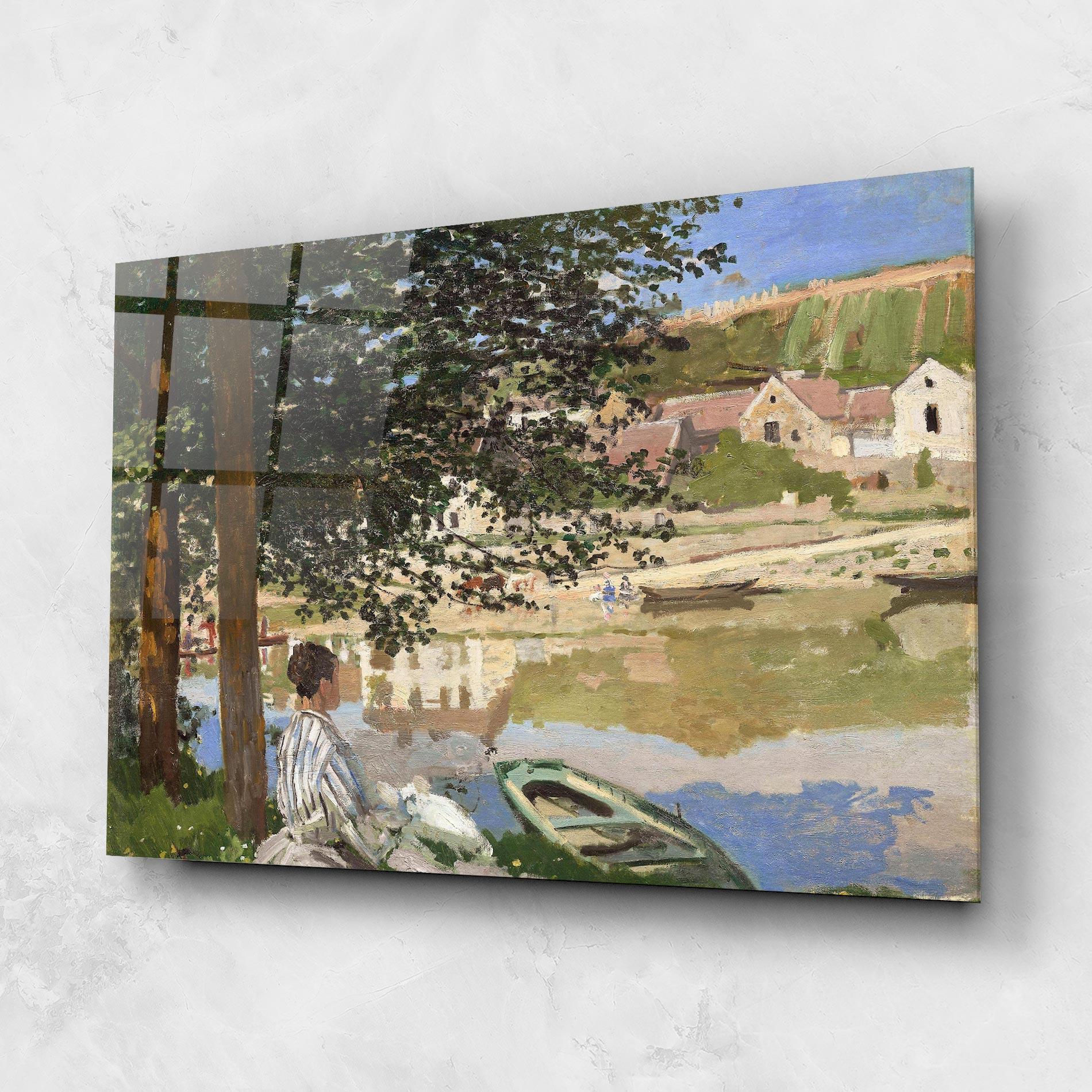 Стъклена картина On The Bank Of The Seine mockup 1