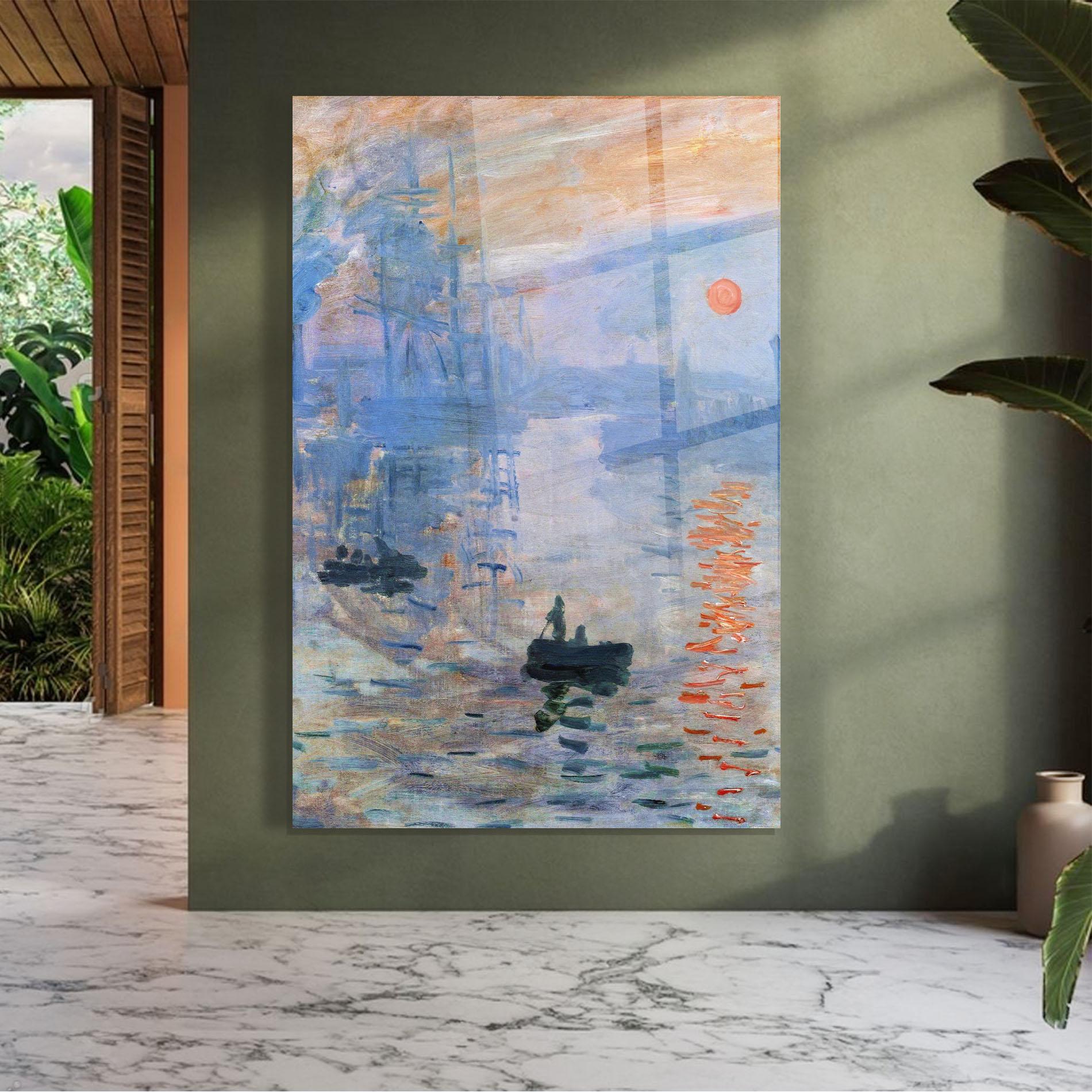 Стъклена картина Sunrise Painting mockup 7