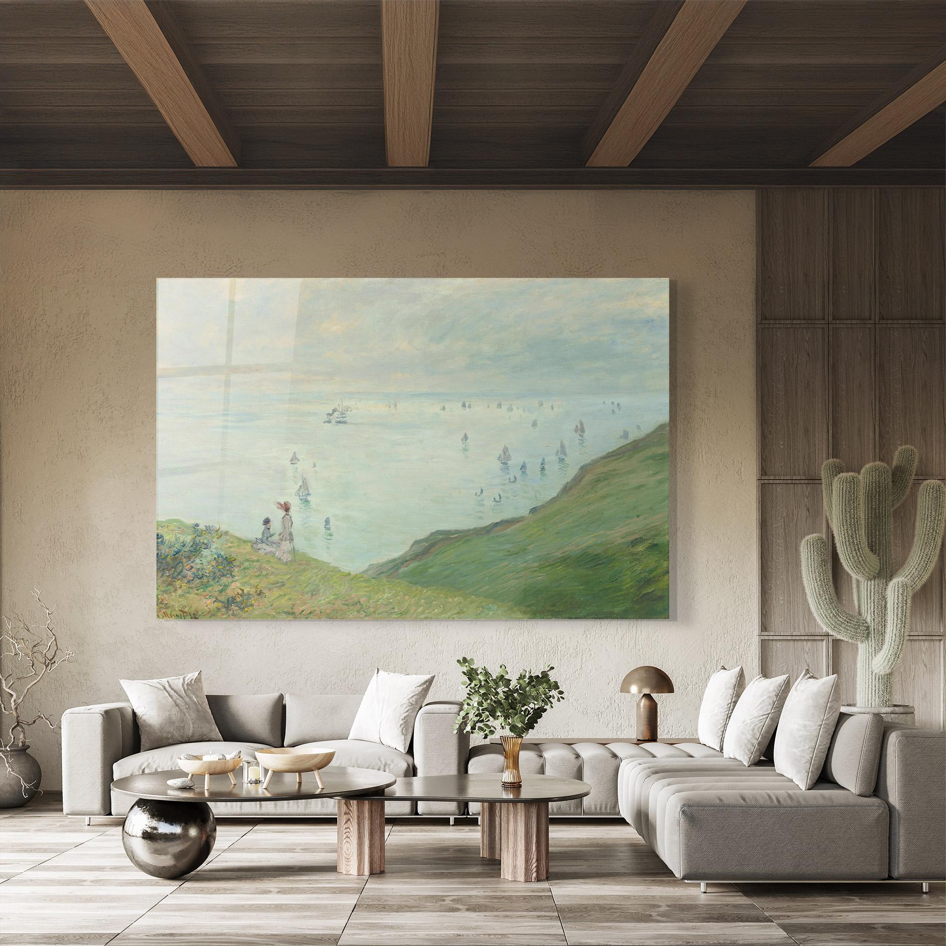 Стъклена картина Cliffs At Pourville mockup 8