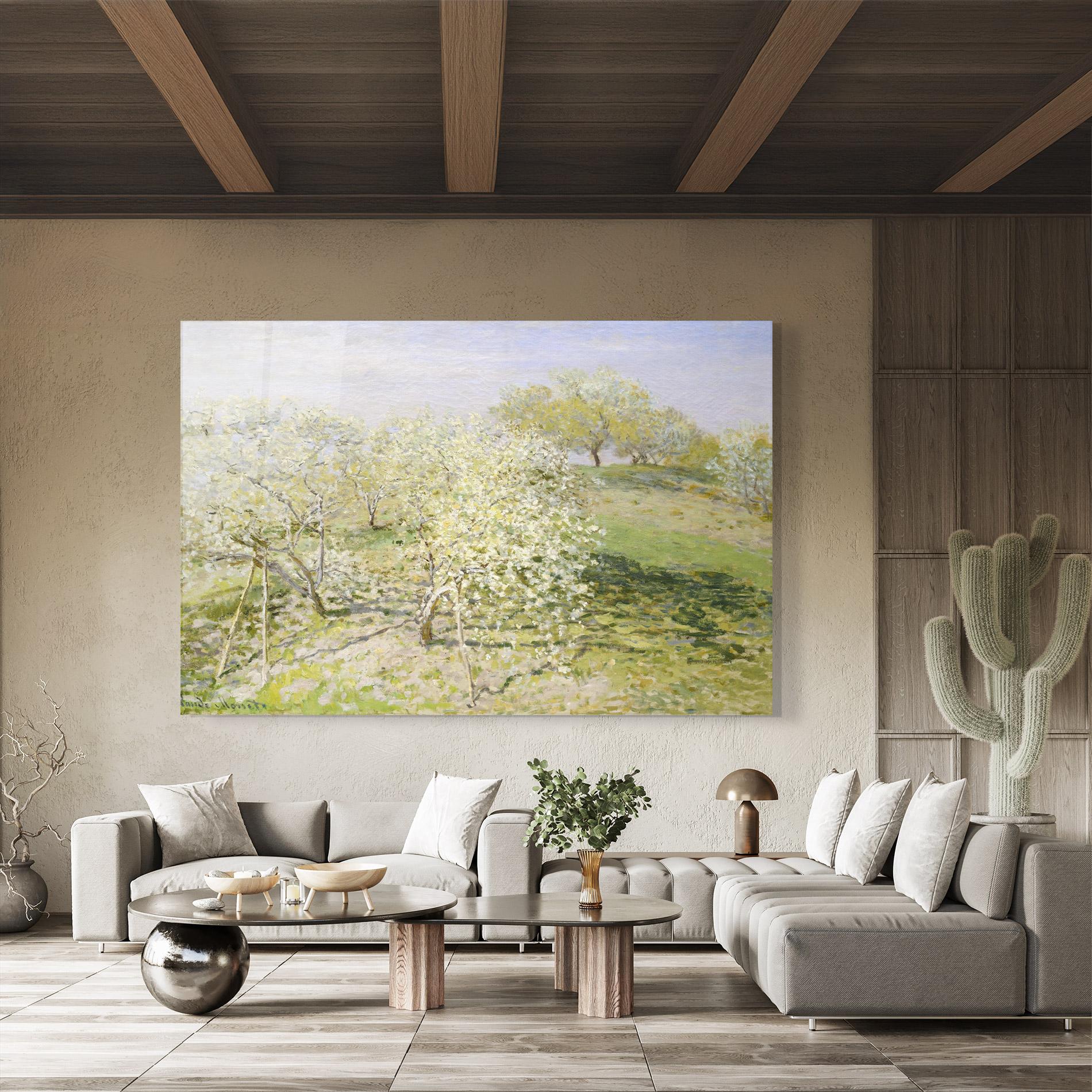 Стъклена картина Fruit Trees In Bloom mockup 8