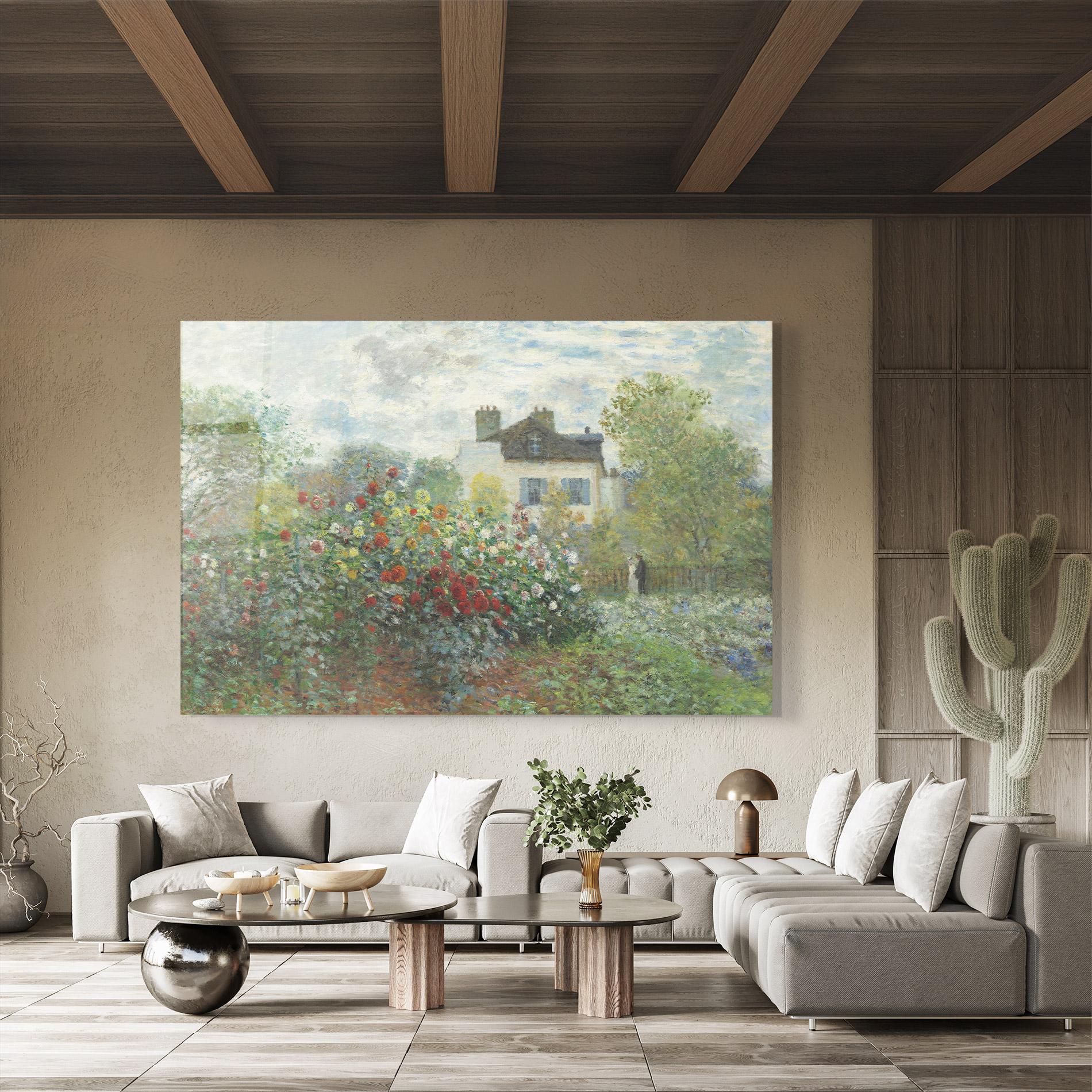 Стъклена картина Garden In Argenteuilt mockup 8