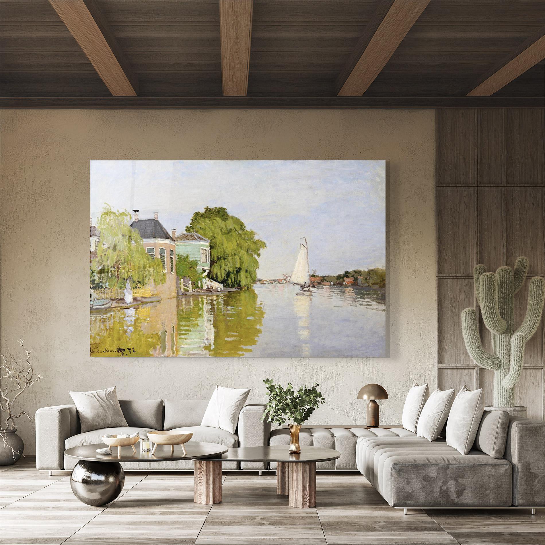 Стъклена картина Houses On The Achterzaan mockup 8