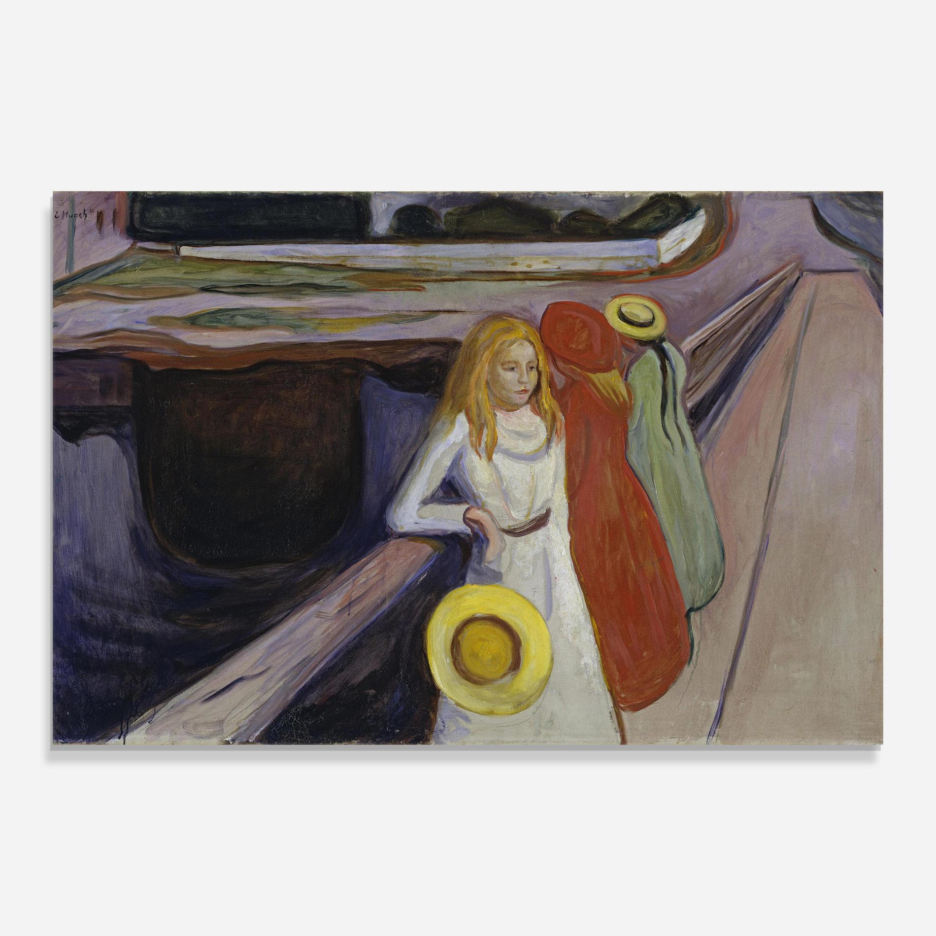 Стъклена картина Bridge Girls mockup 0