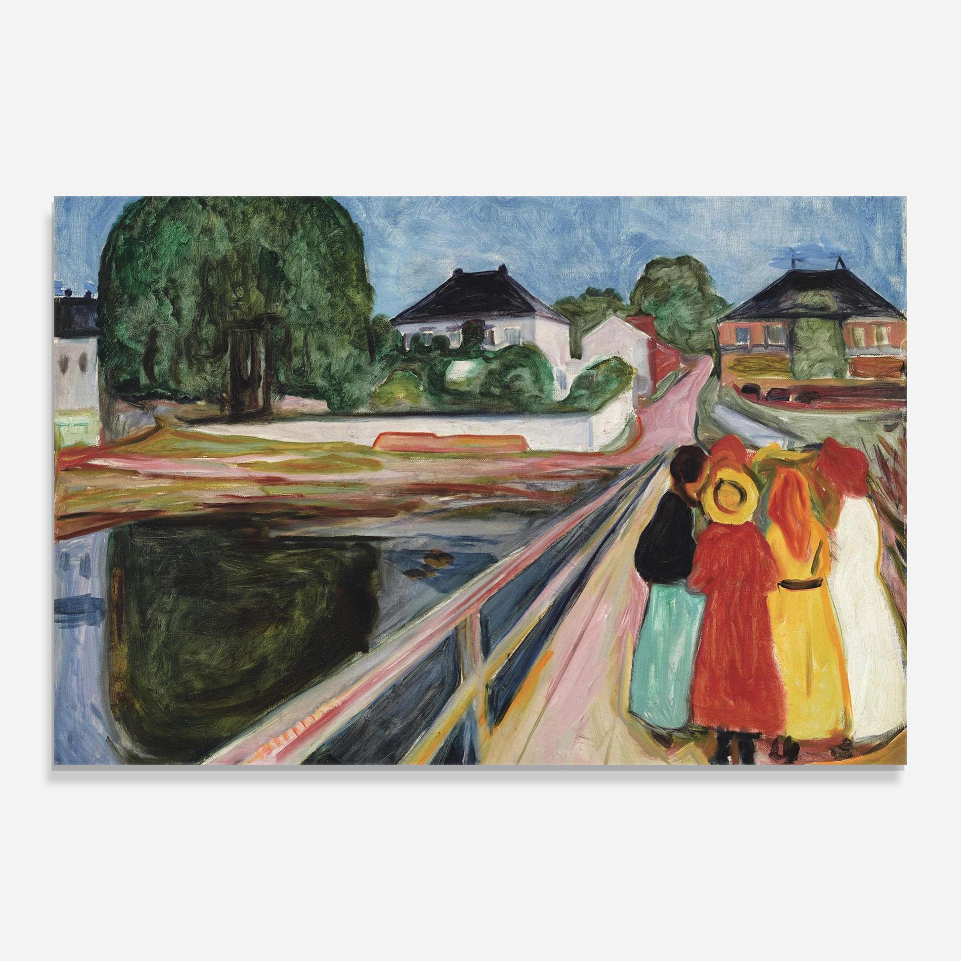 Стъклена картина Pikene Pa Broen mockup 0