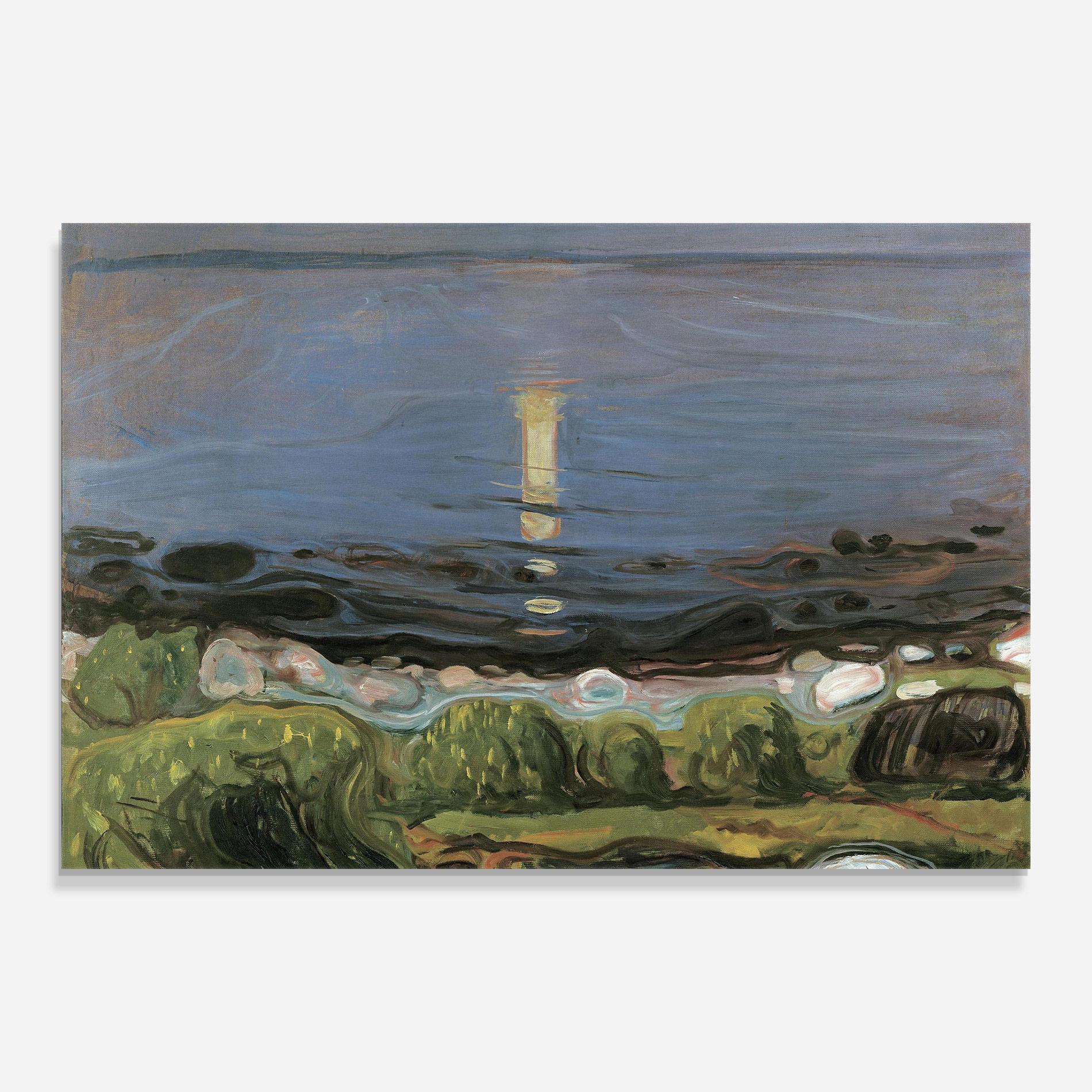 Стъклена картина Summer Night Beach mockup 0