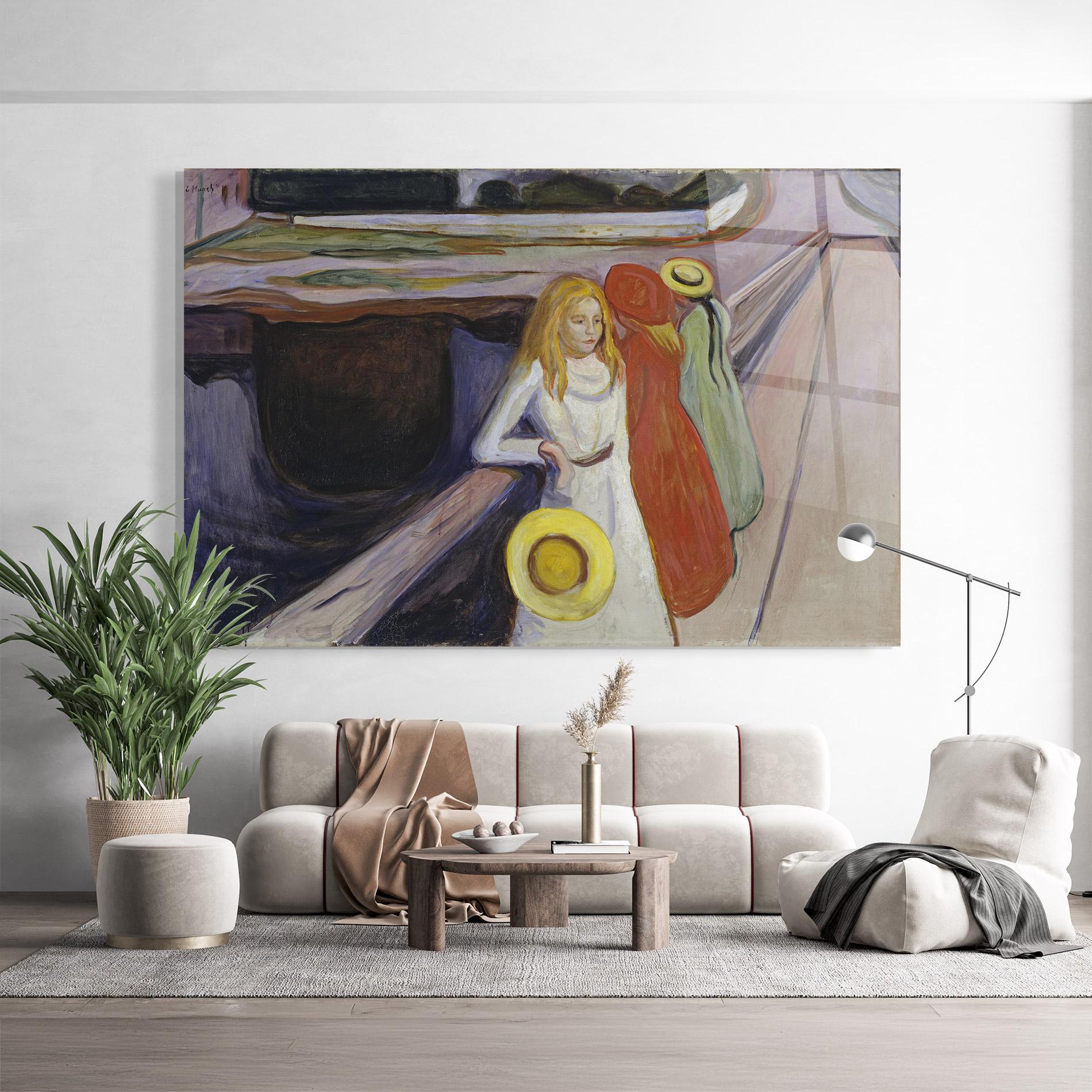 Стъклена картина Bridge Girls mockup 9