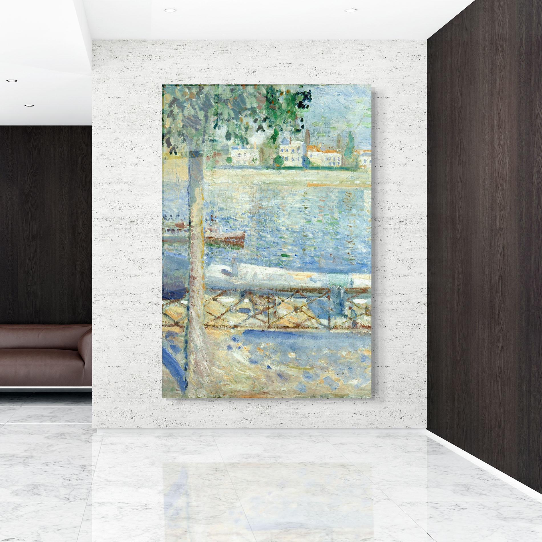 Стъклена картина Seine At Saint mockup 9