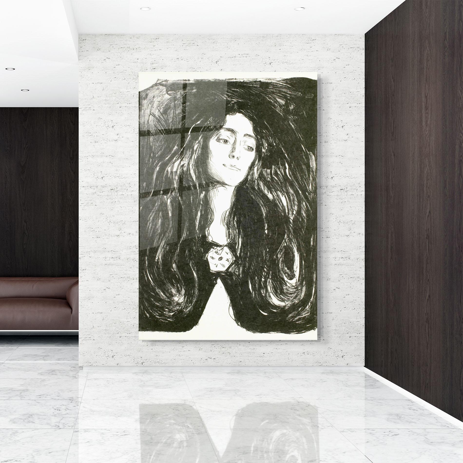 Стъклена картина The Brooch Eva Mudocci mockup 9