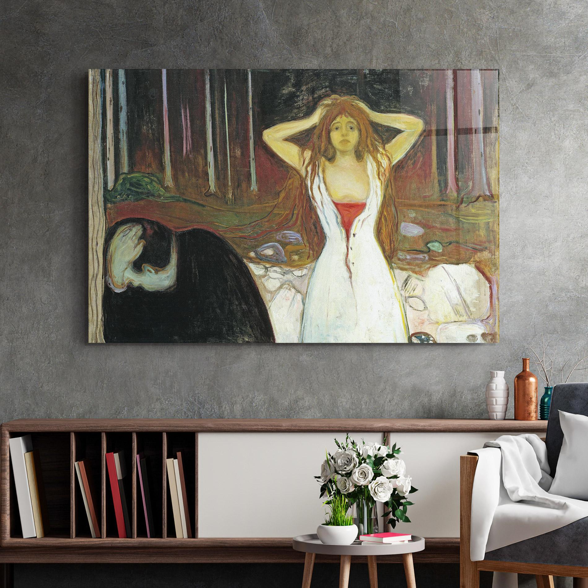 Стъклена картина Ashes mockup 2