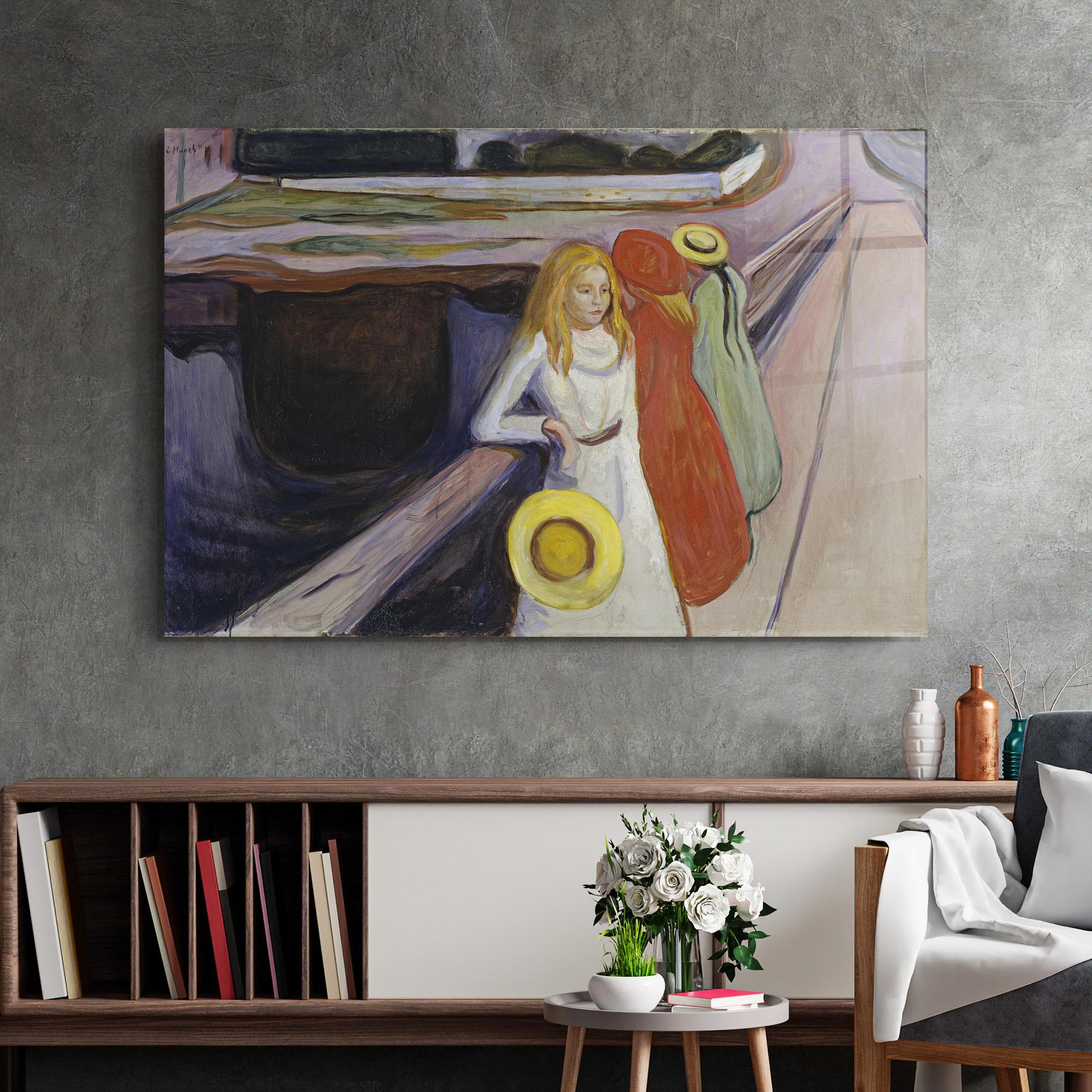 Стъклена картина Bridge Girls mockup 2