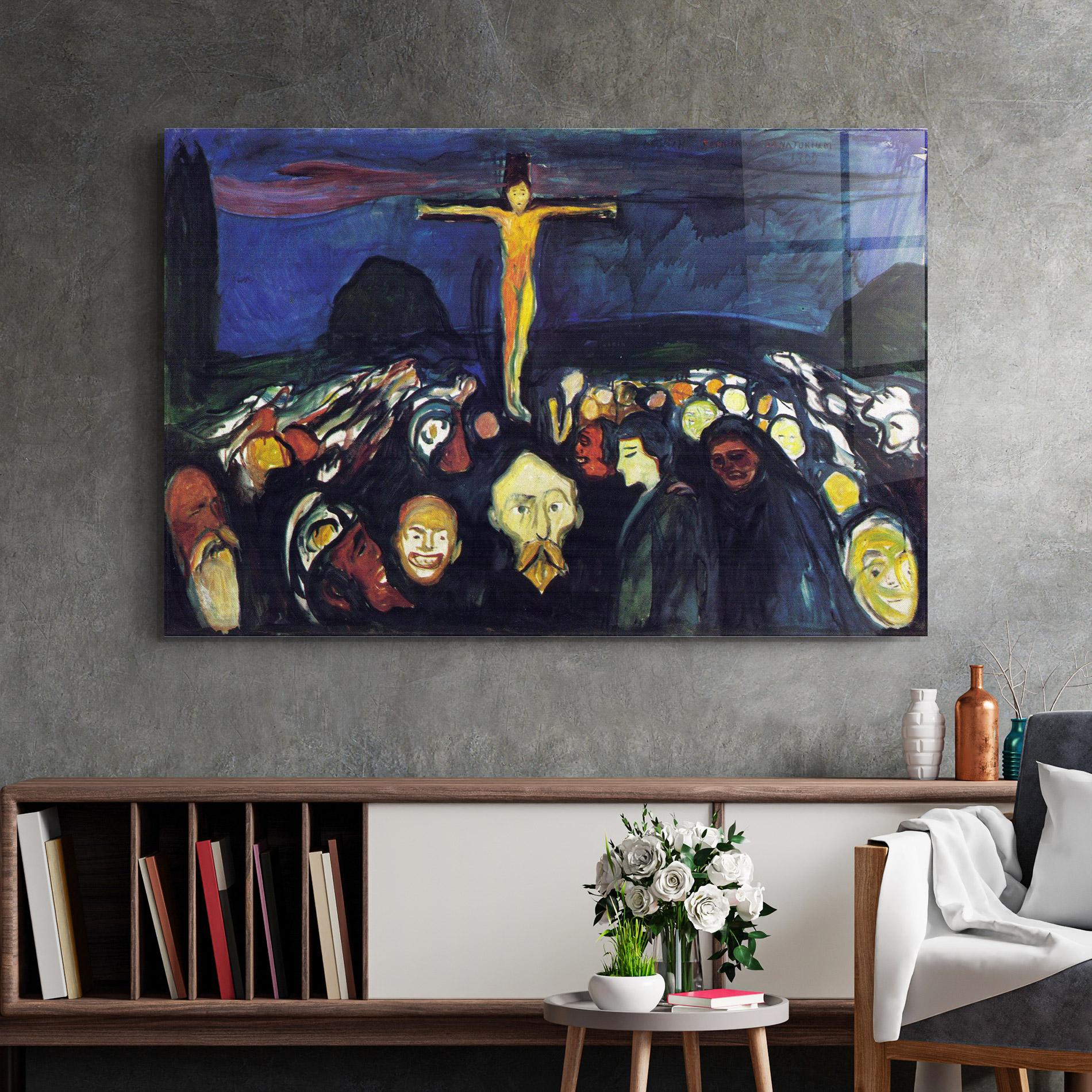 Стъклена картина Golgotha mockup 2