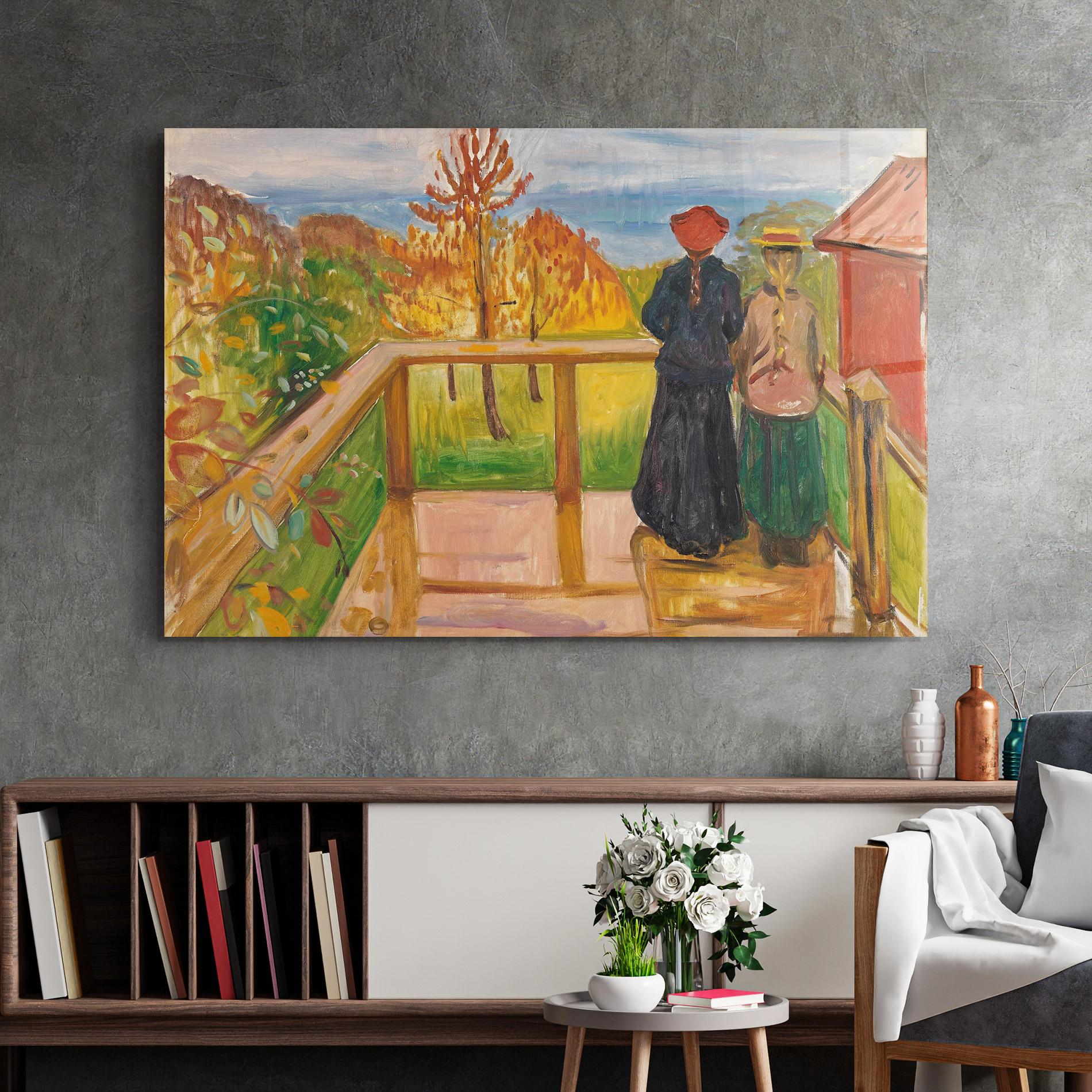 Стъклена картина On The Veranda mockup 2