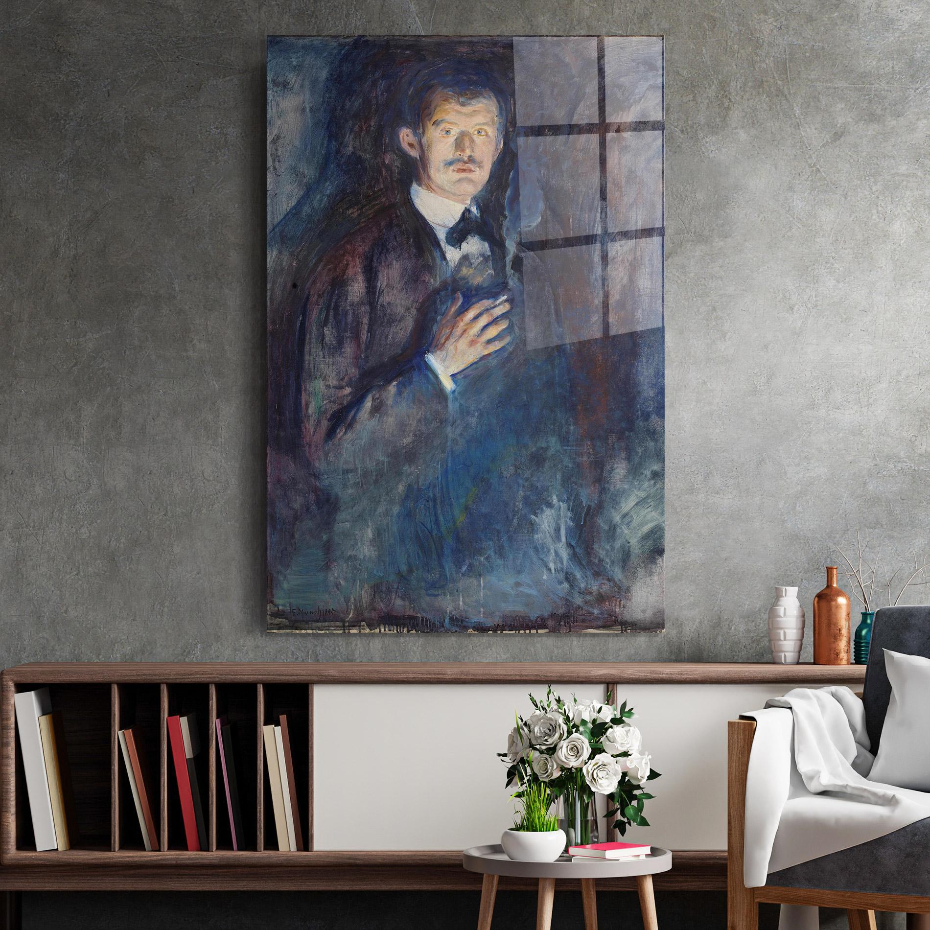 Стъклена картина Self Burning Cigarette mockup 2