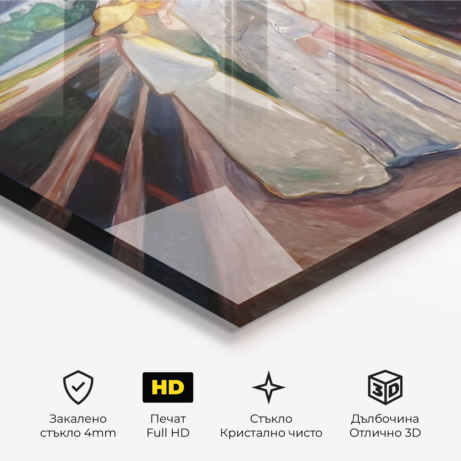 Стъклена картина Munch Art mockup 3
