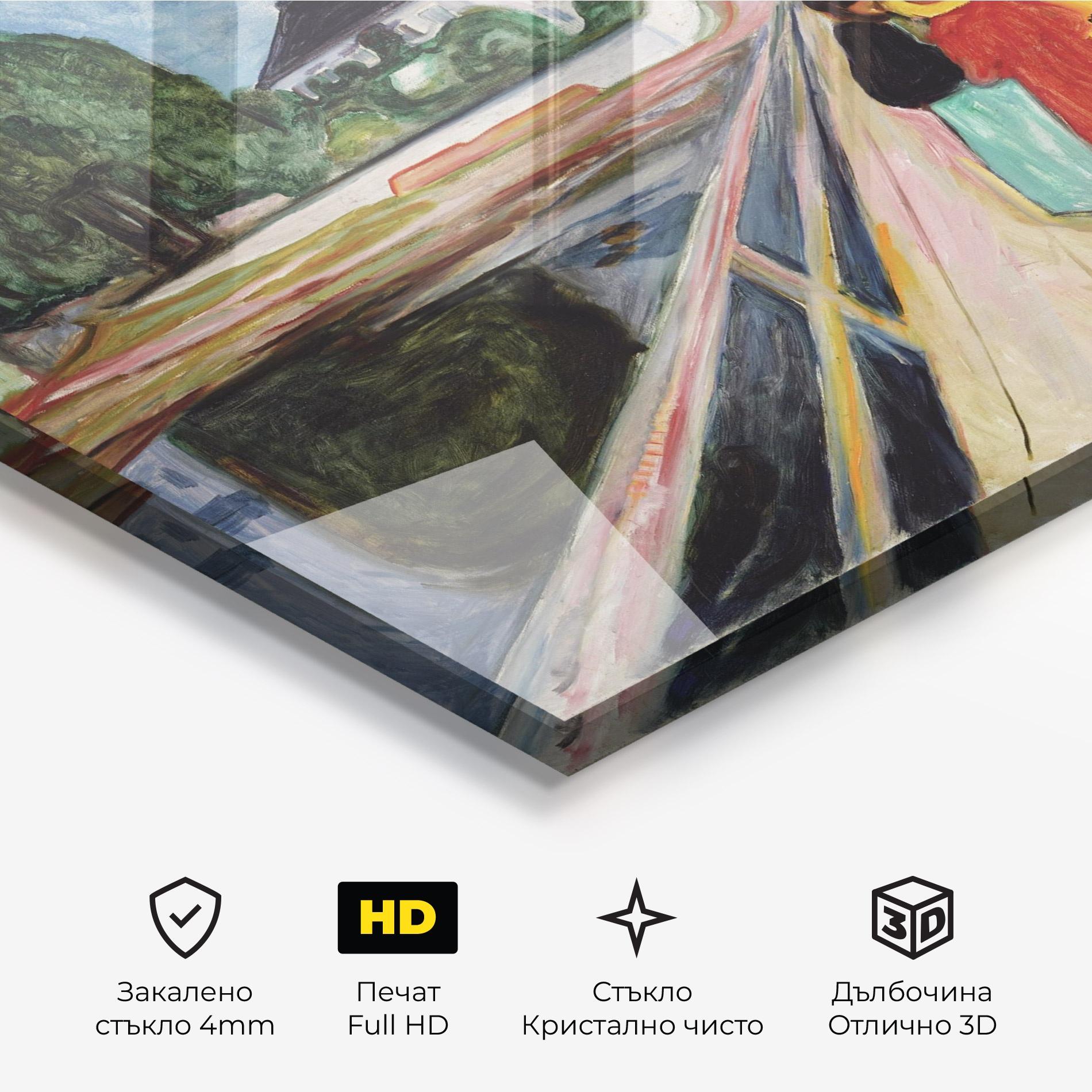 Стъклена картина Pikene Pa Broen mockup 3