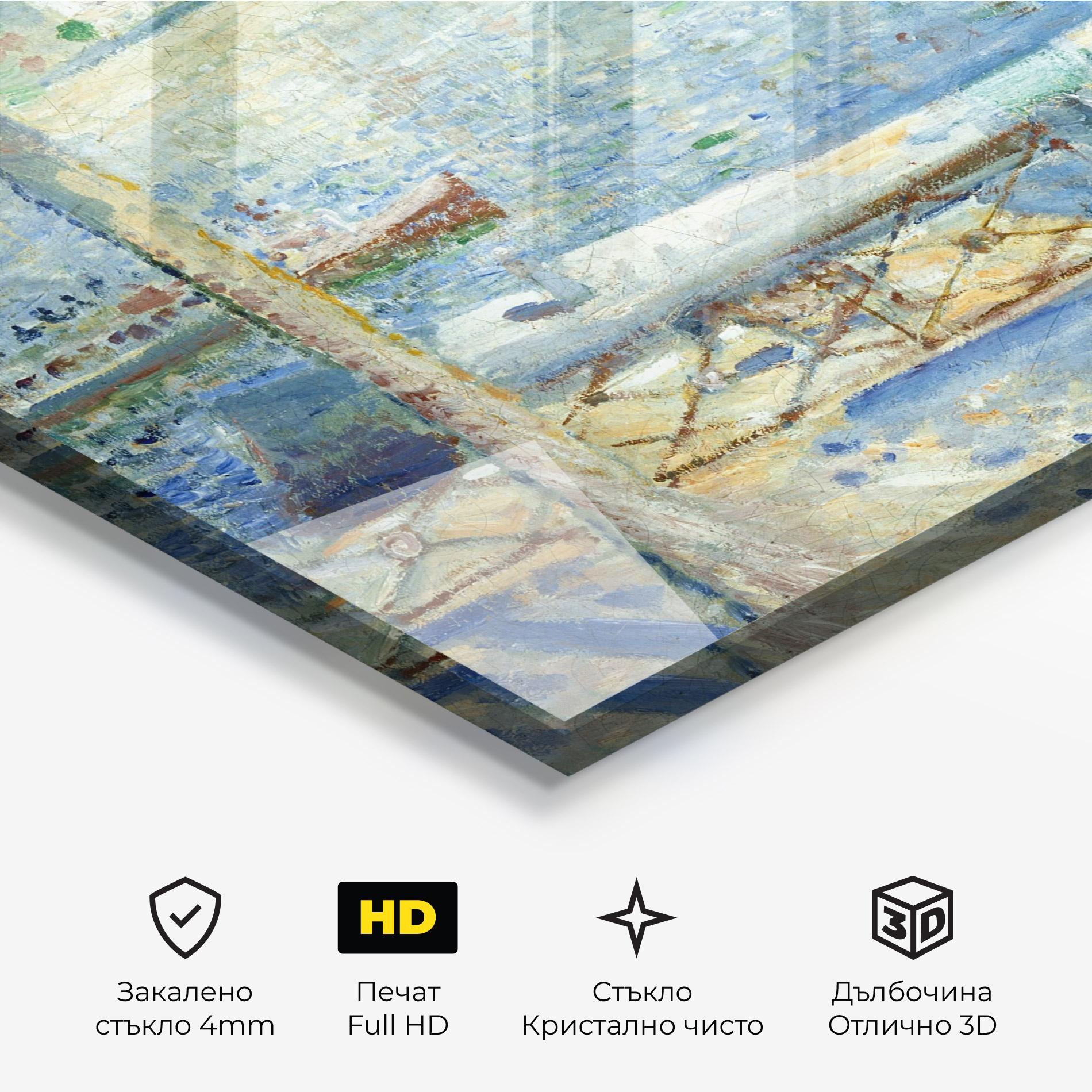 Стъклена картина Seine At Saint mockup 3